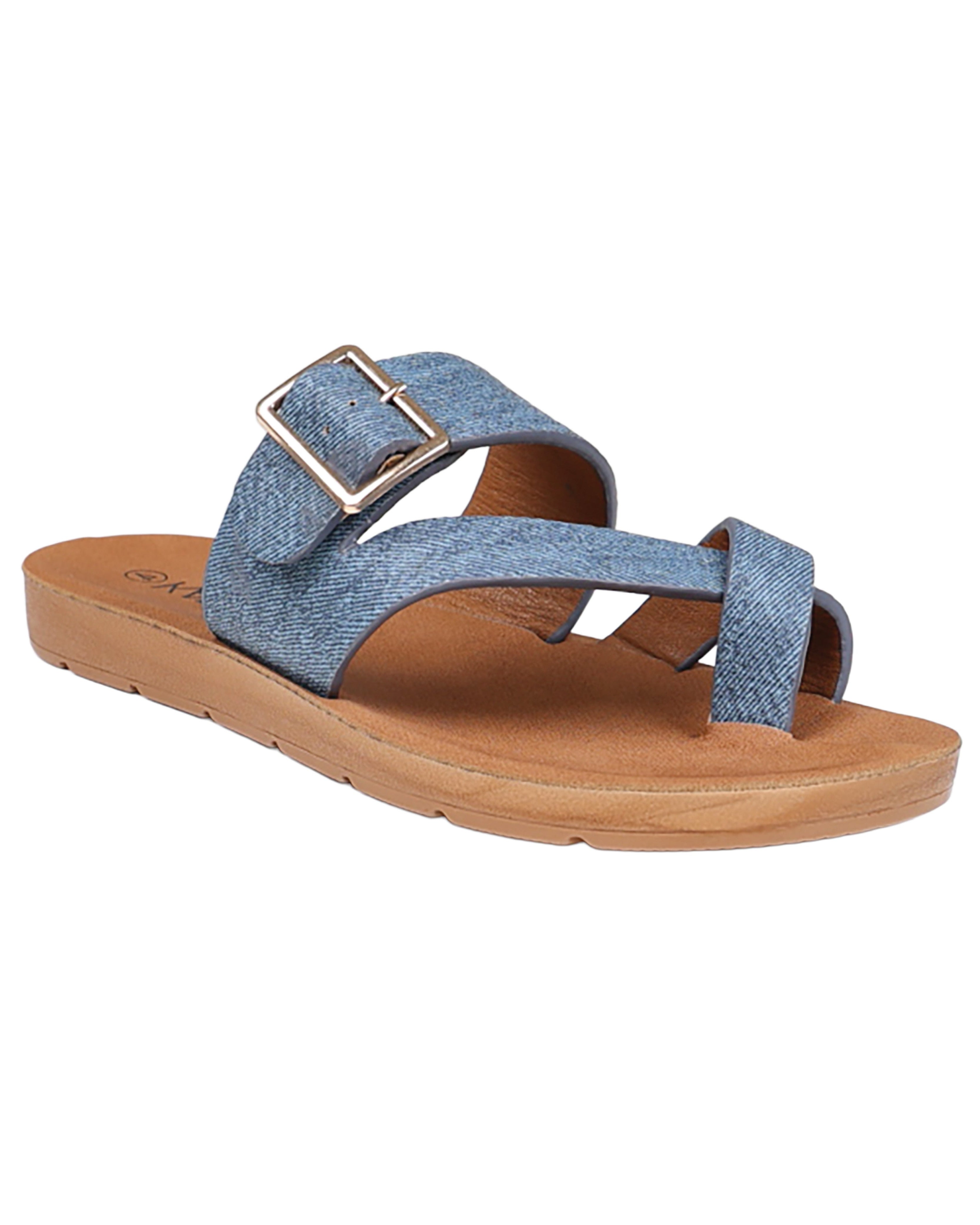 Denim Toe Post Moulded Sandal