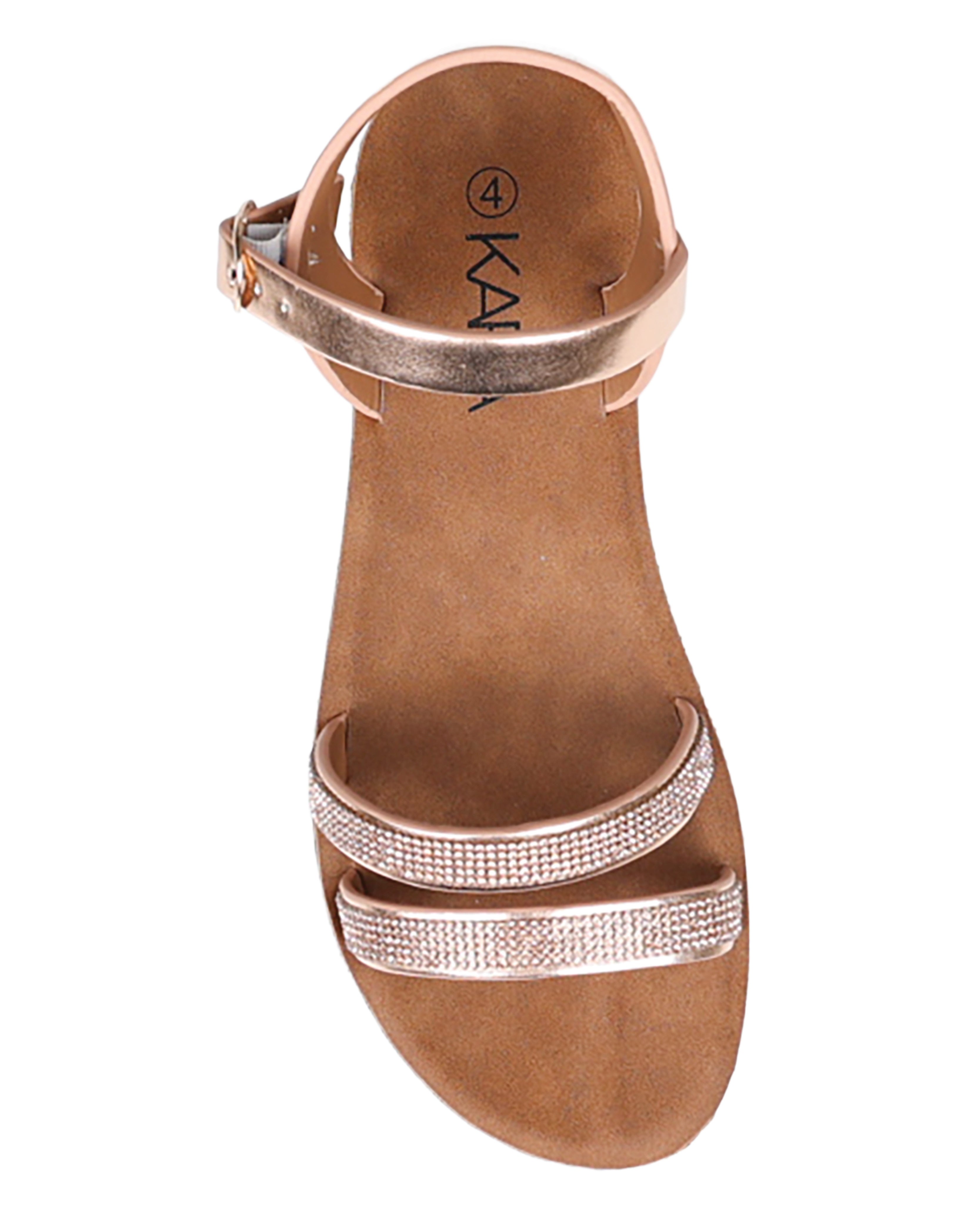 Rose Gold Embellished Double and Sandals