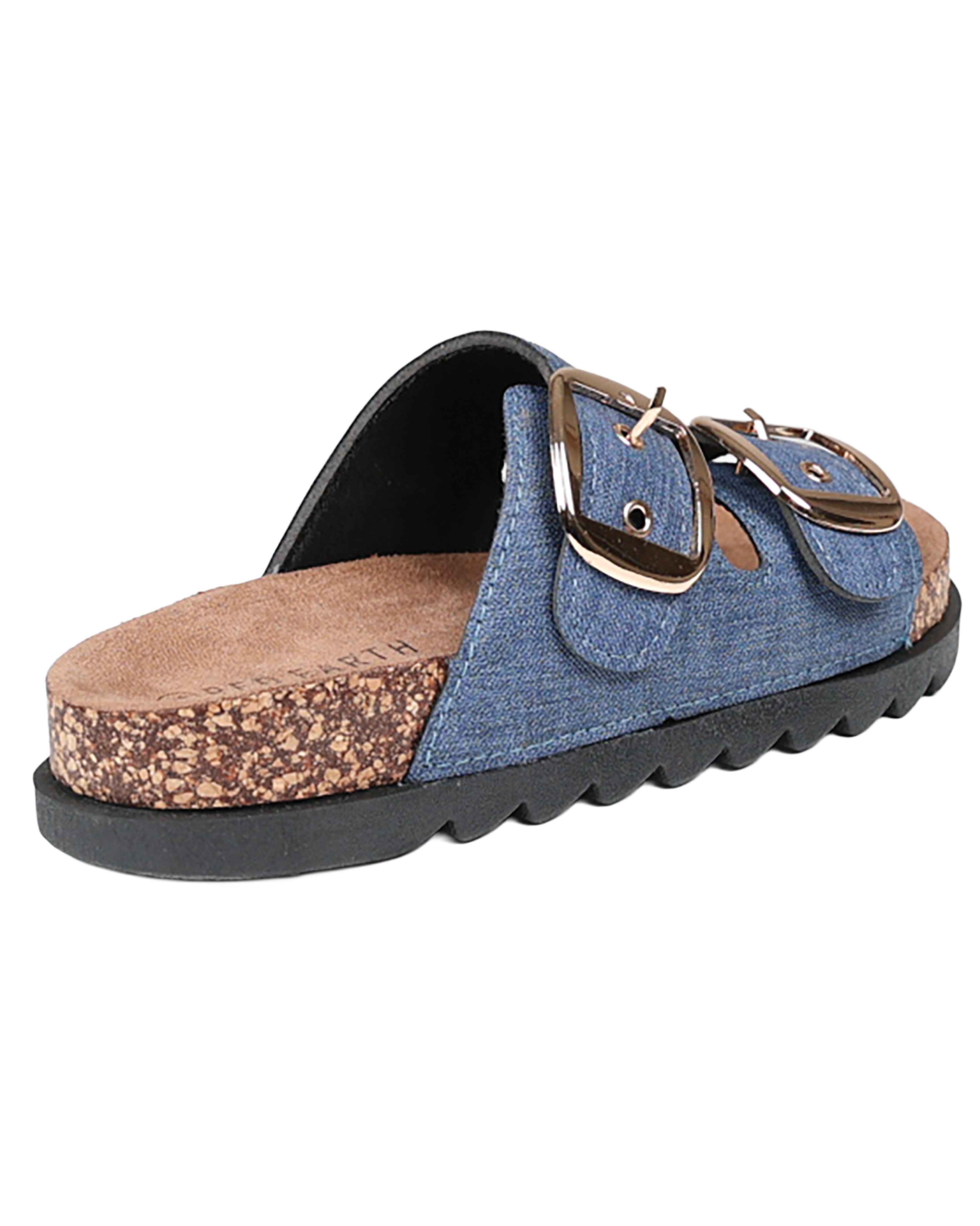 Denim Double Buckle Slide