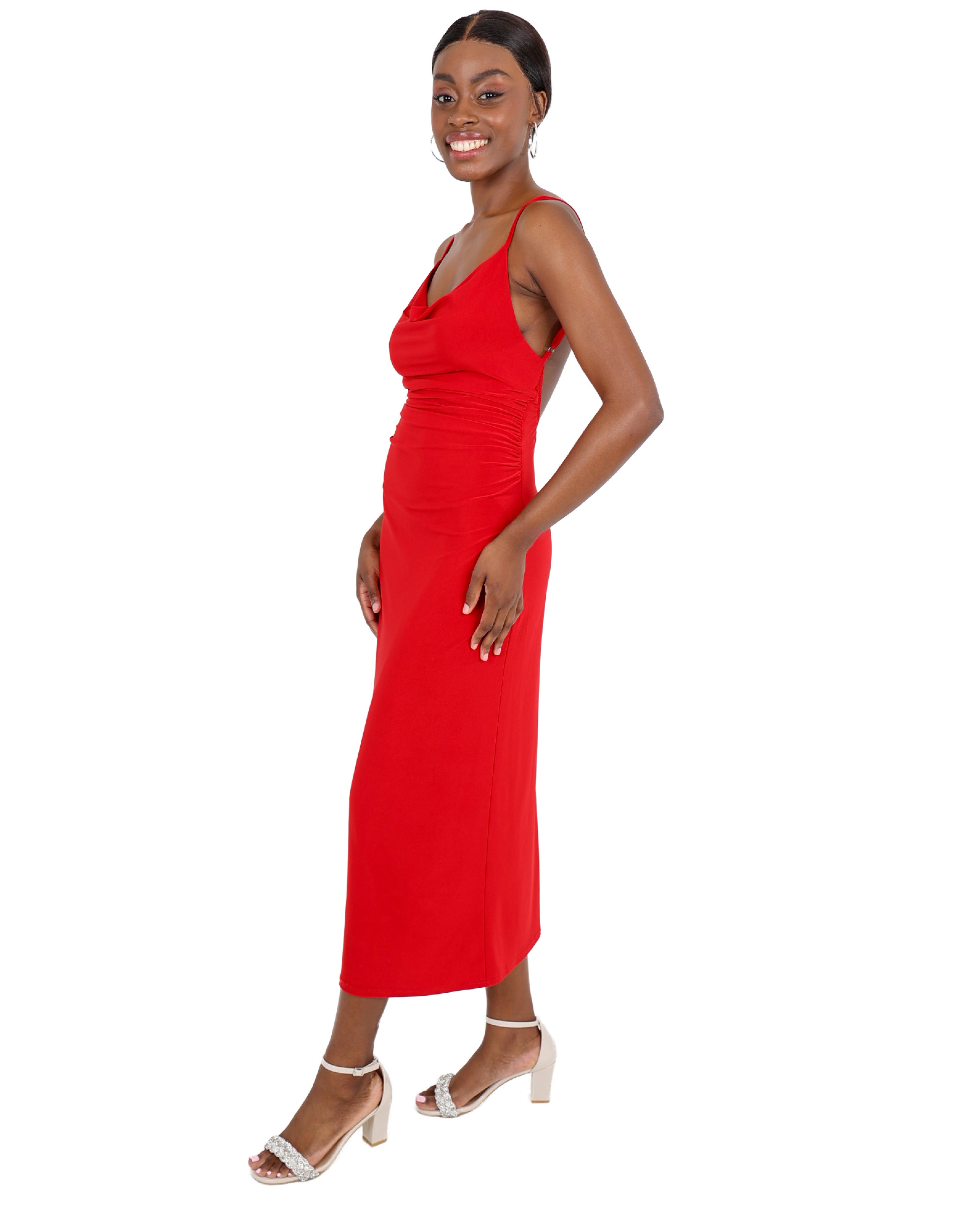 Low Back Strappy Bodycon Dress