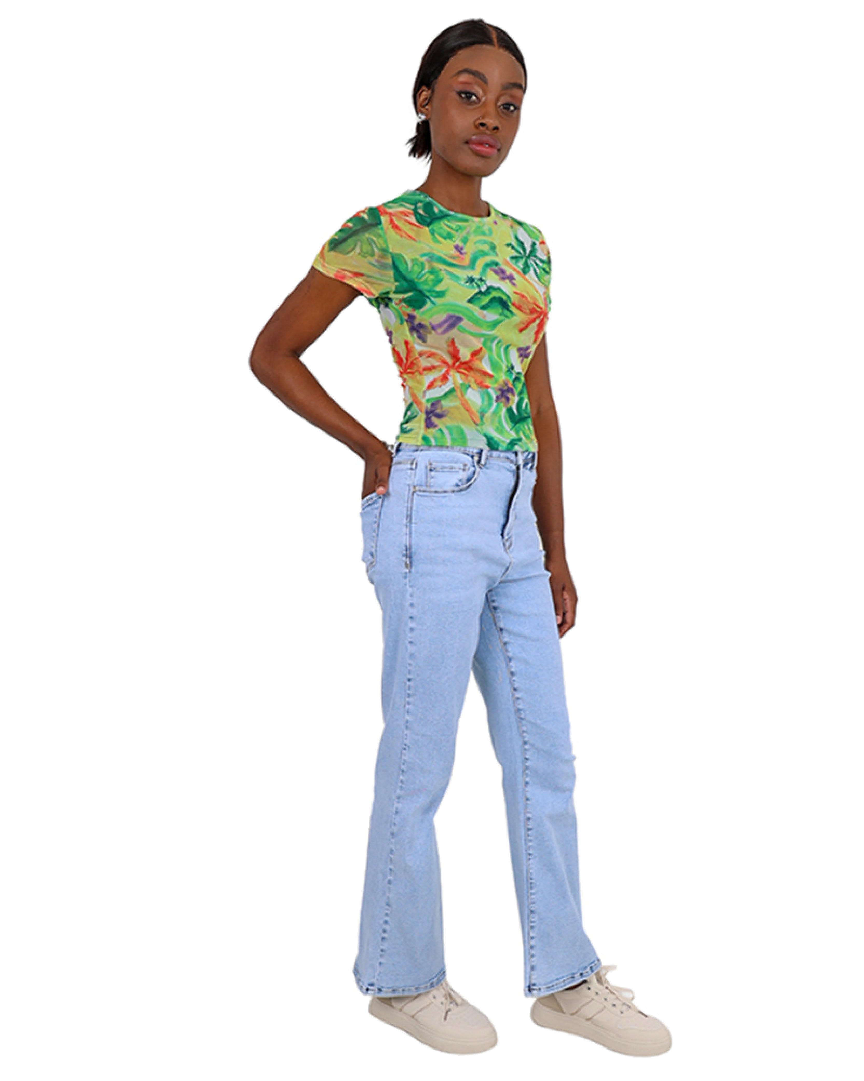 Light Indigo Straight Leg Denim Jeans