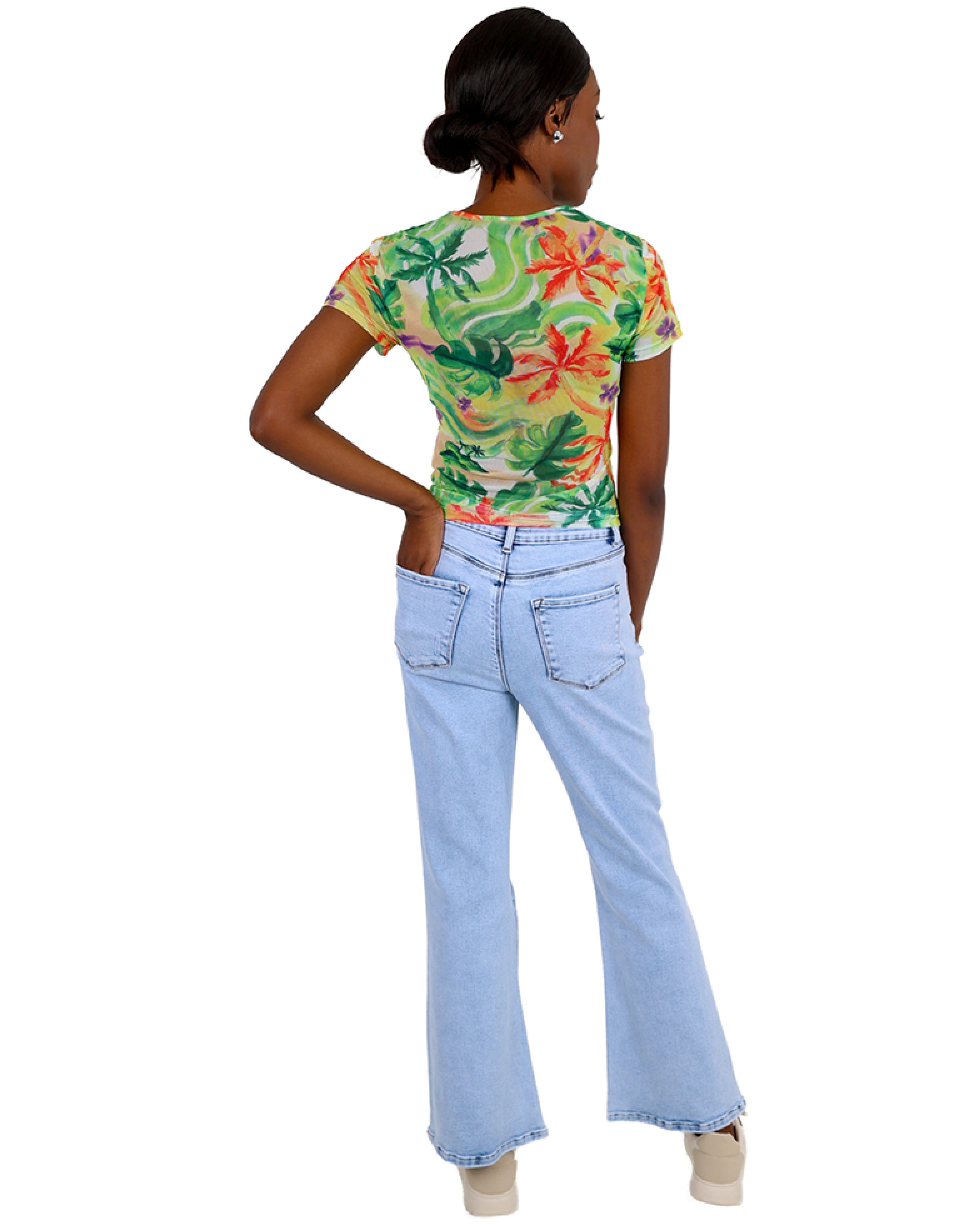 Light Indigo Straight Leg Denim Jeans