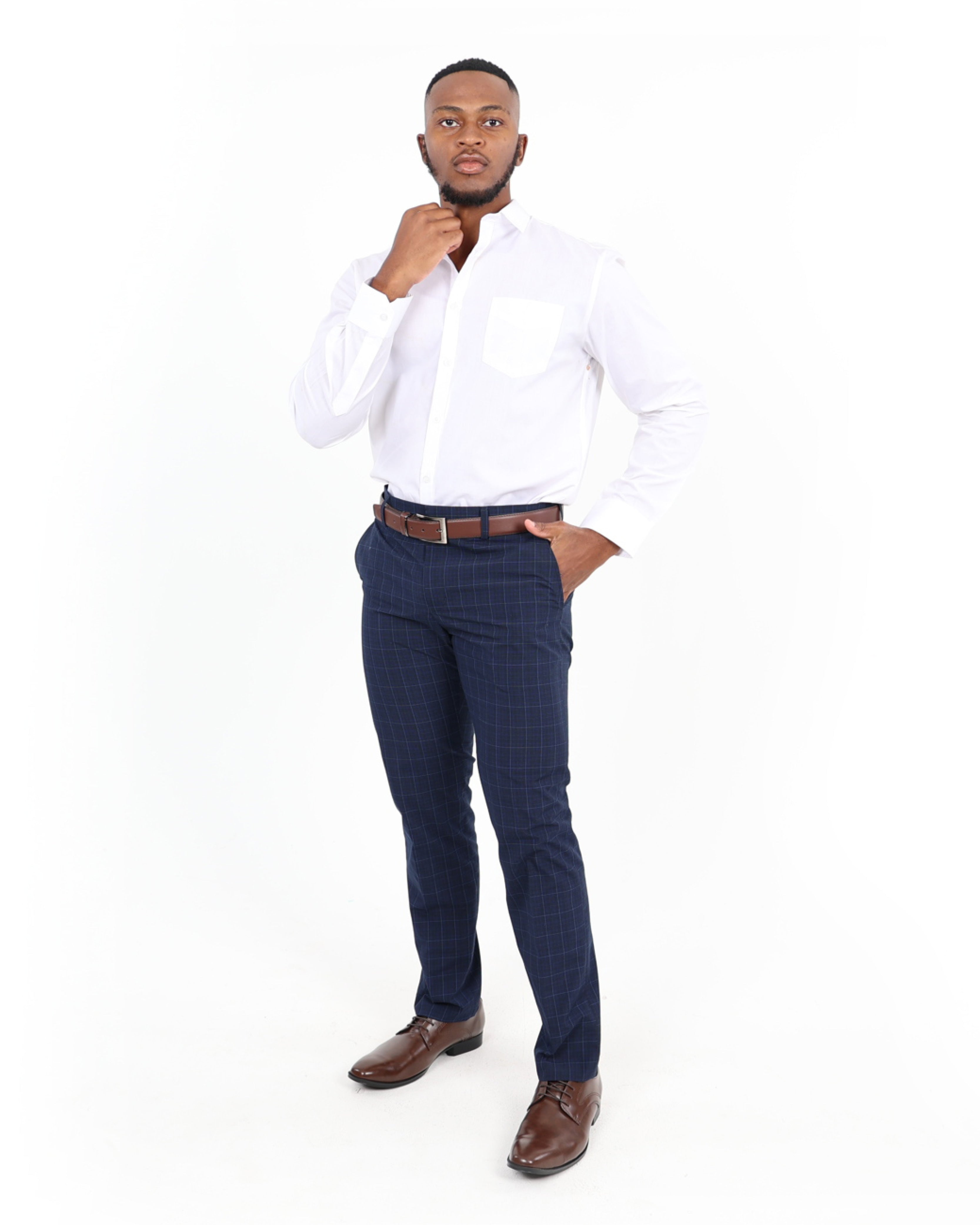 Check Slim Fit Formal Pants