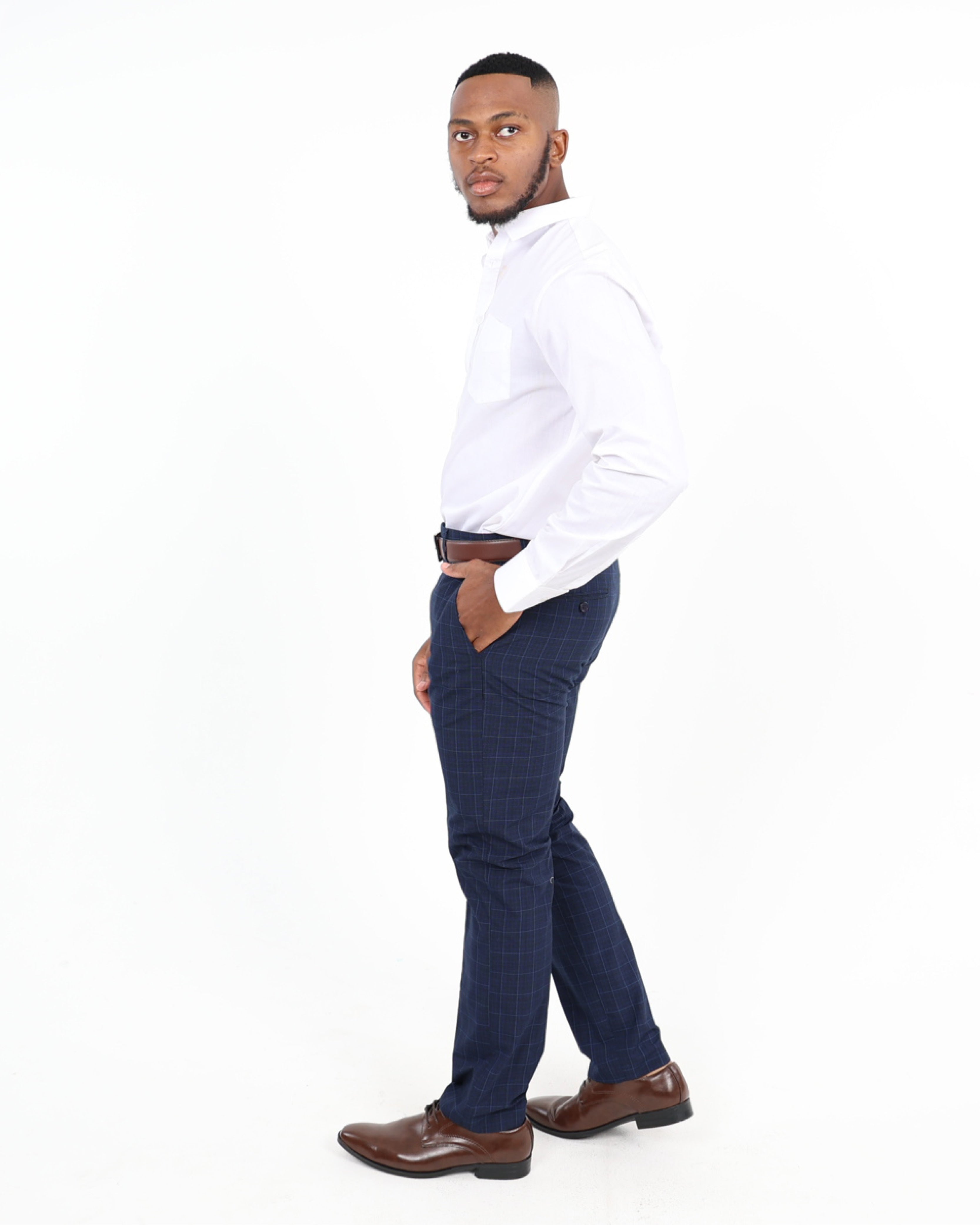 Check Slim Fit Formal Pants