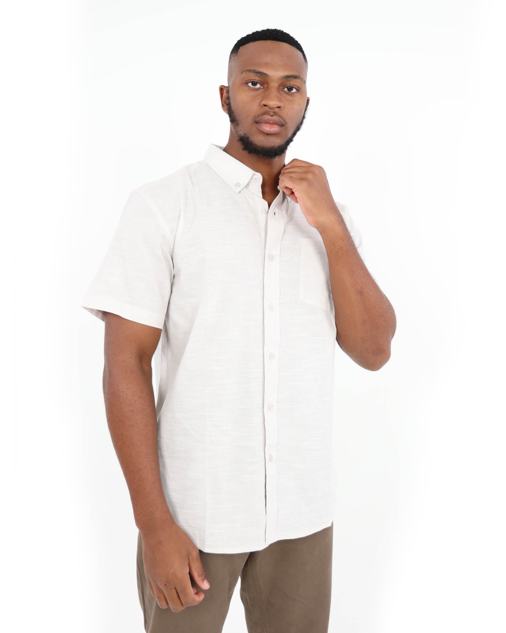Cotton Linen Blend Slub Shirt