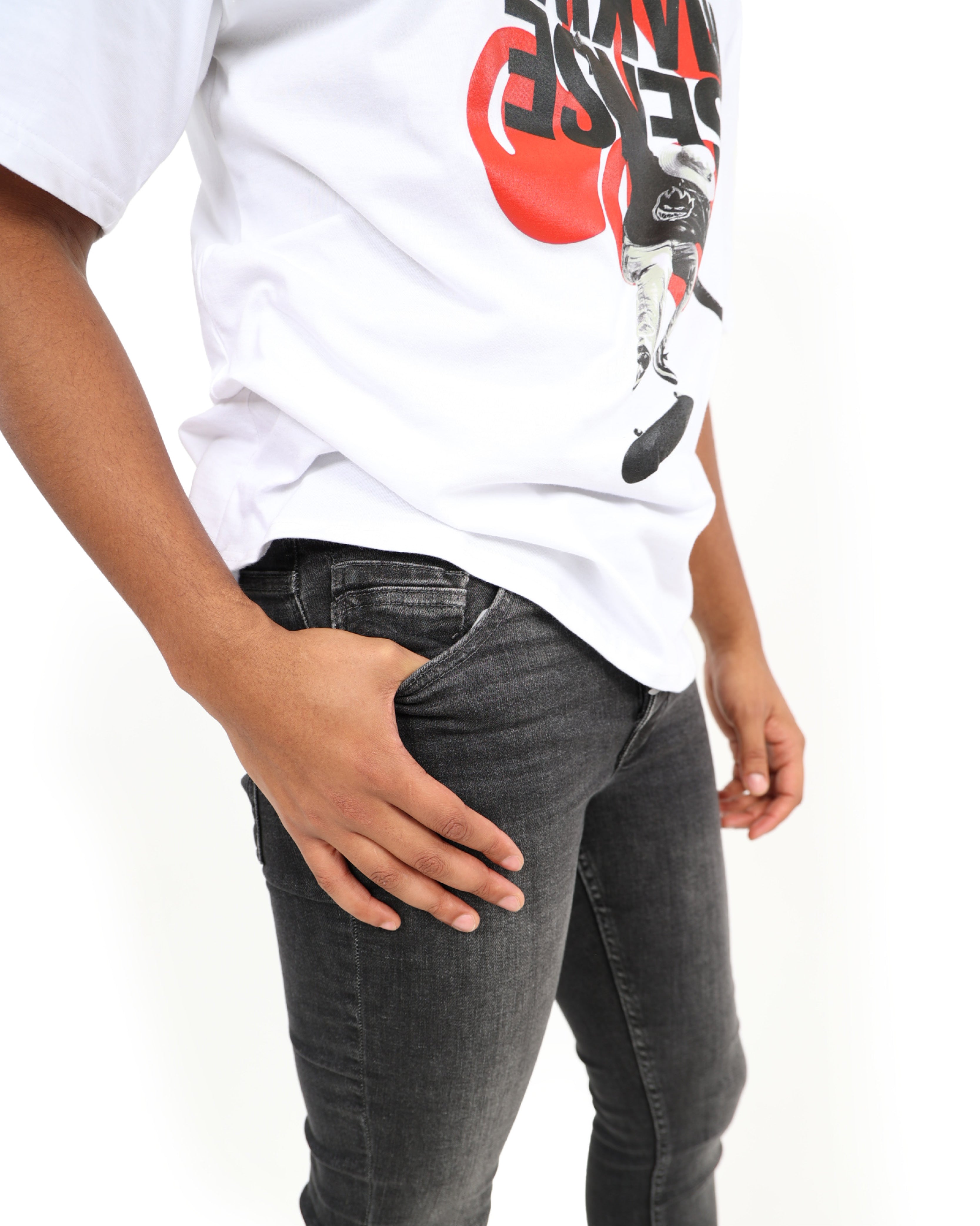 Dark Grey Stretch Skinny Jeans
