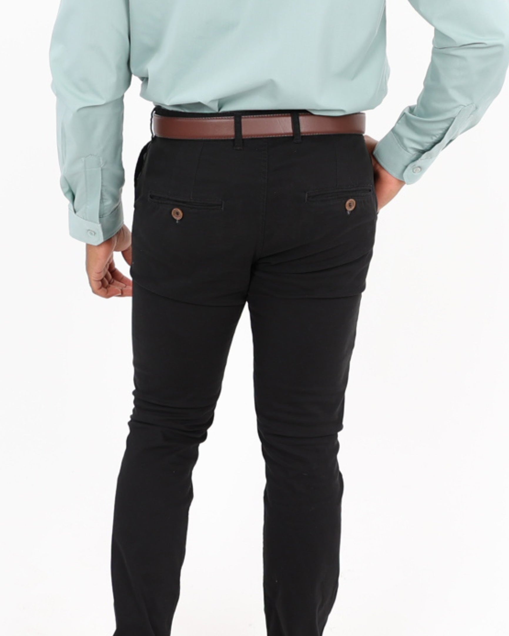Black Stretch Skinny Fit Chinos