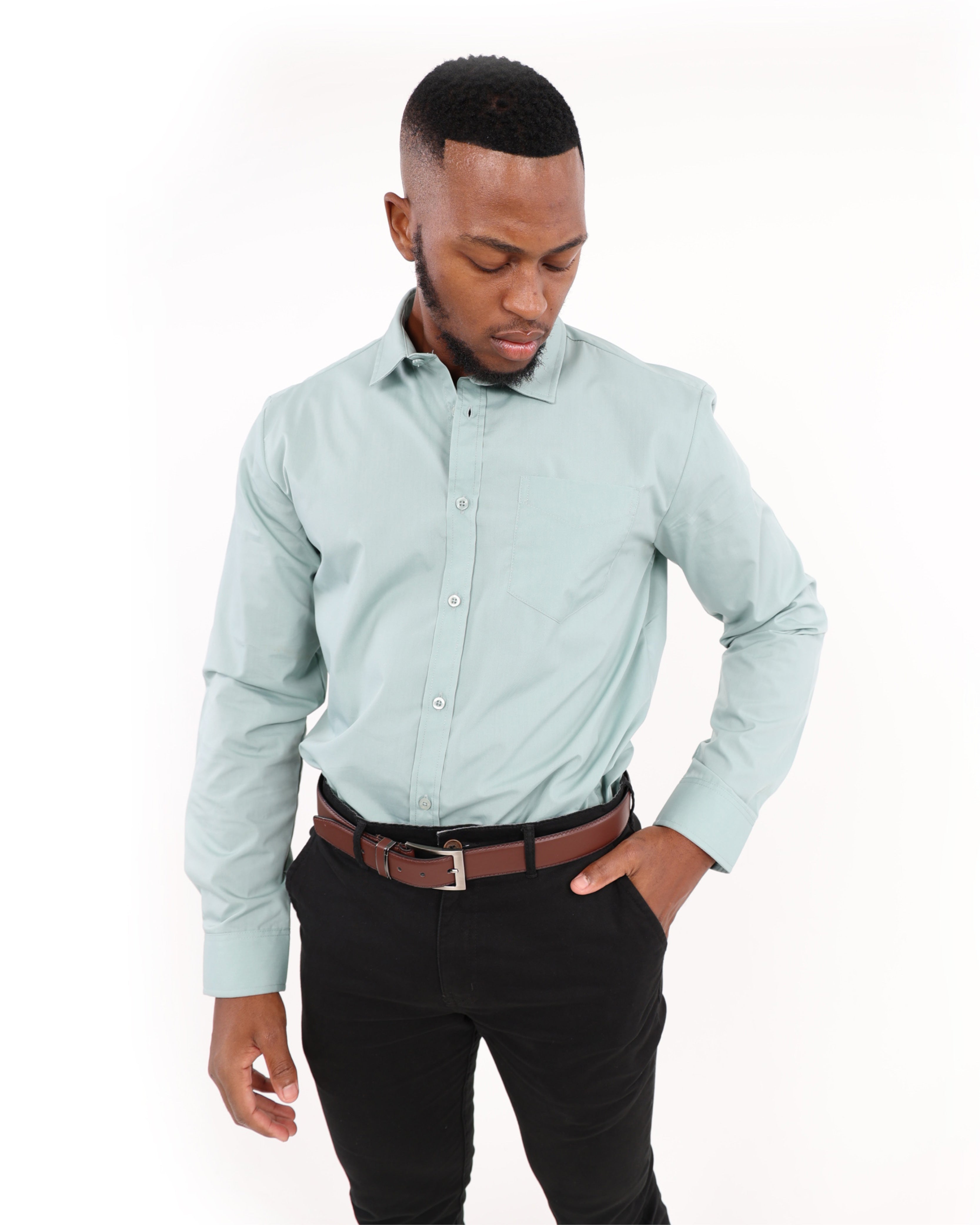 Sage Long Sleeve Formal Shirt