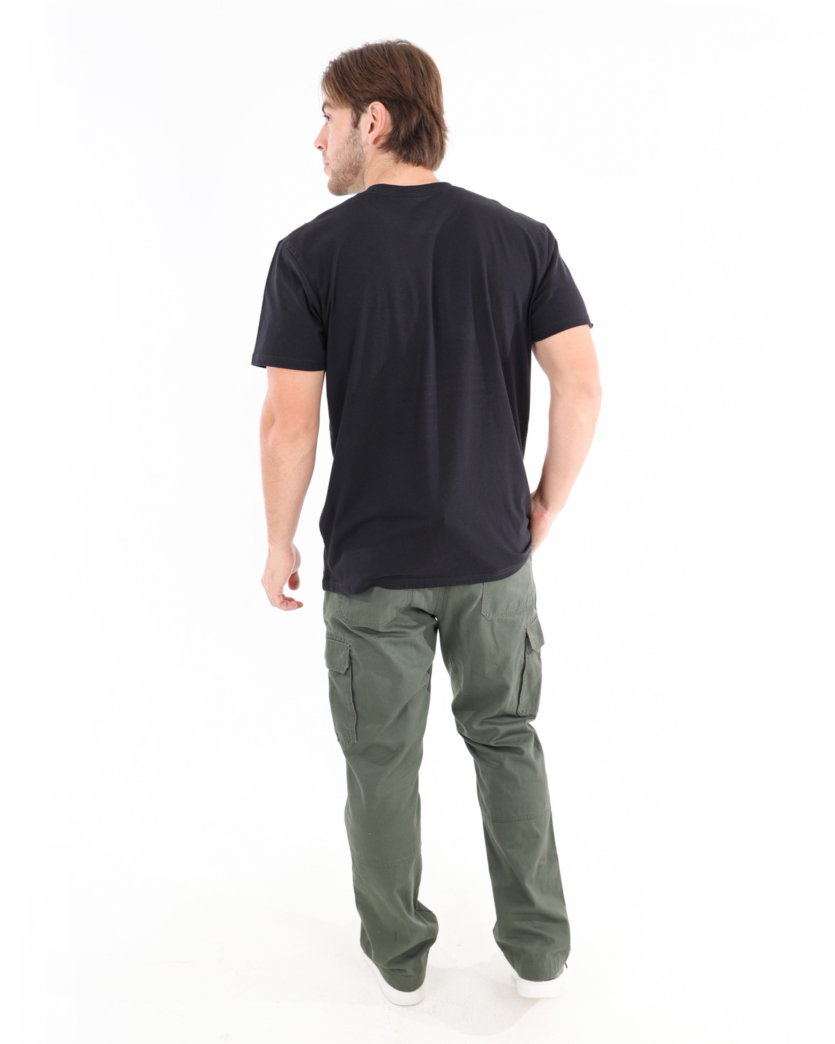 Dark Olive Cotton Cargo Pants