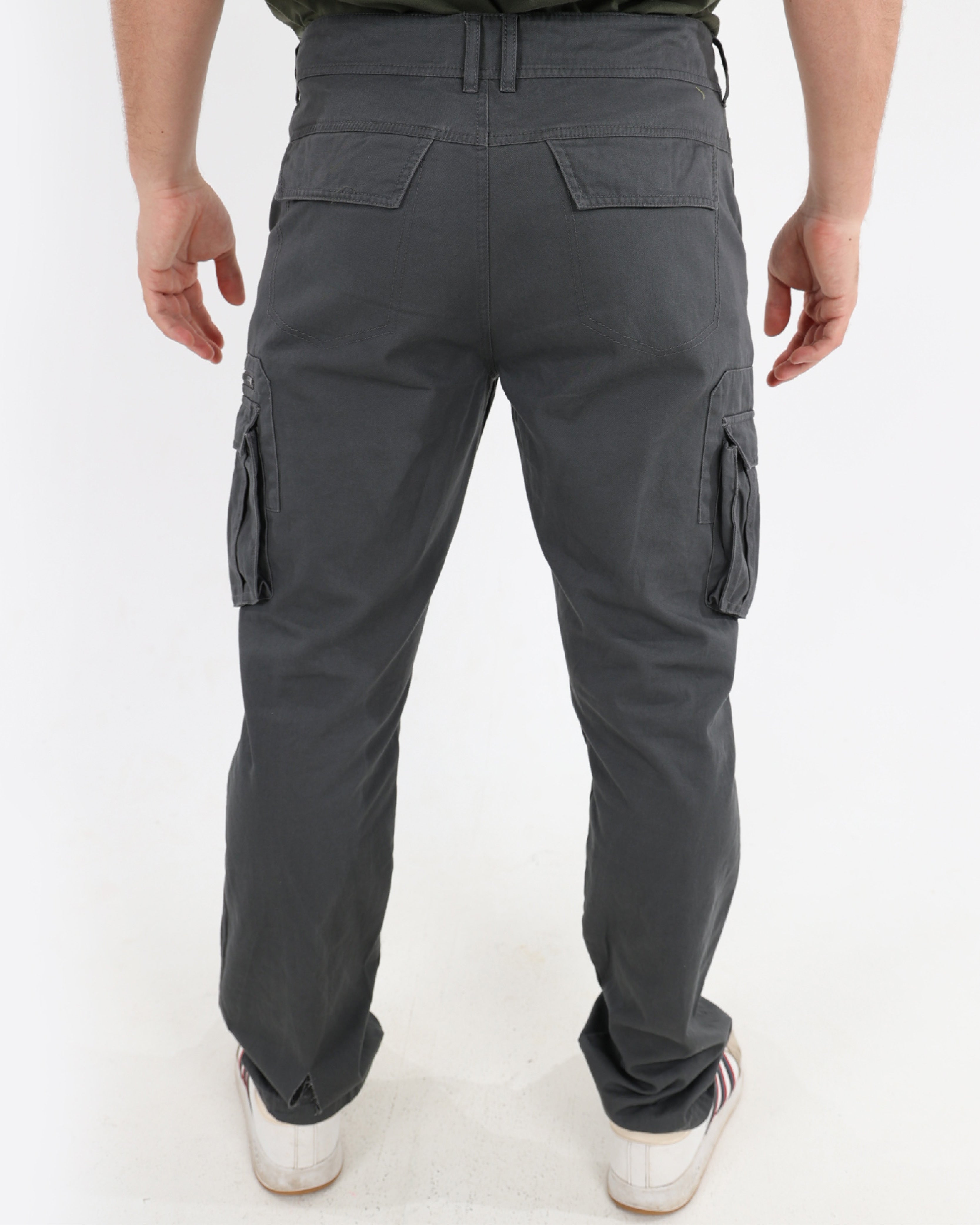 Charcoal Twill Outdoor Cargo Pants