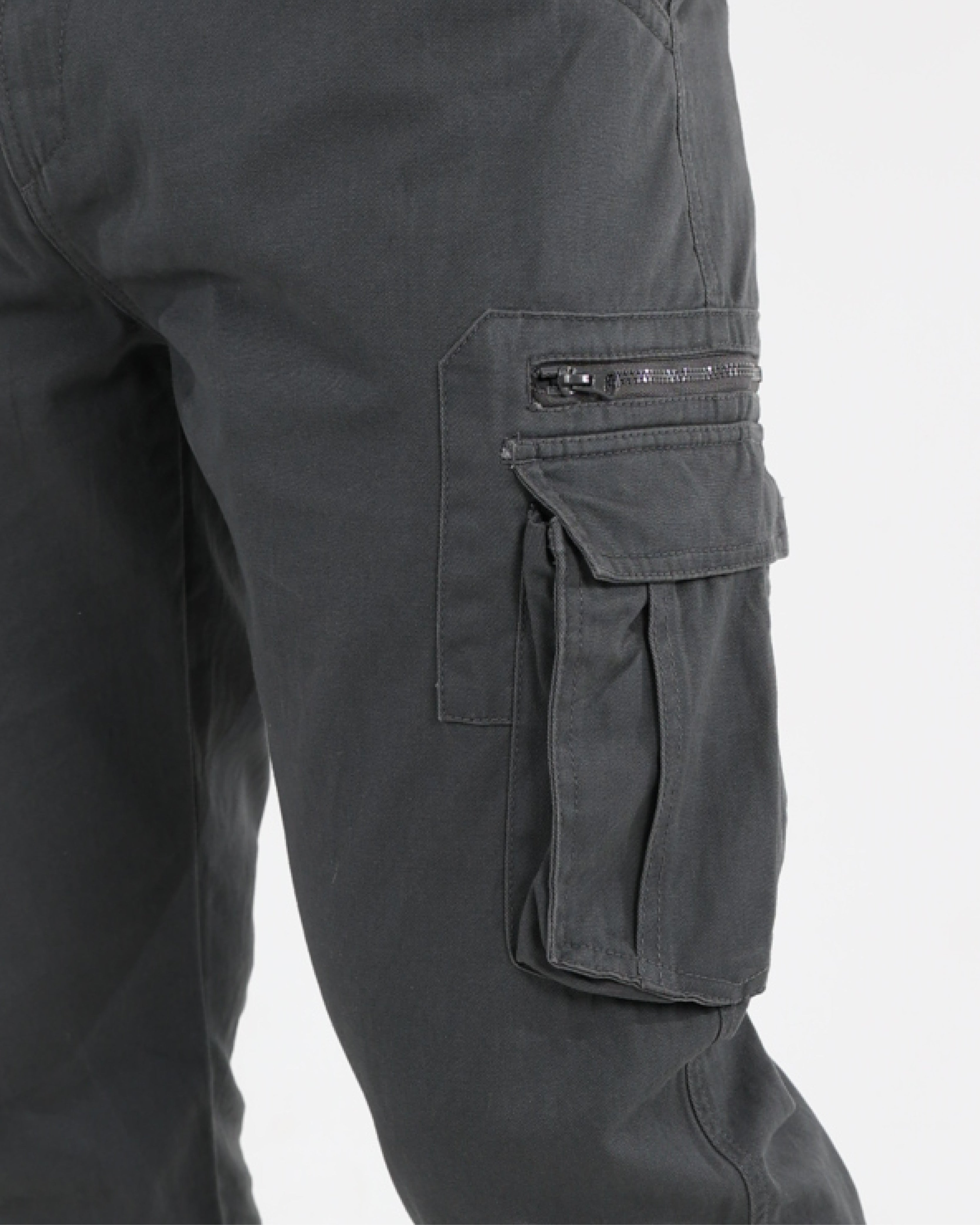 Charcoal Twill Outdoor Cargo Pants