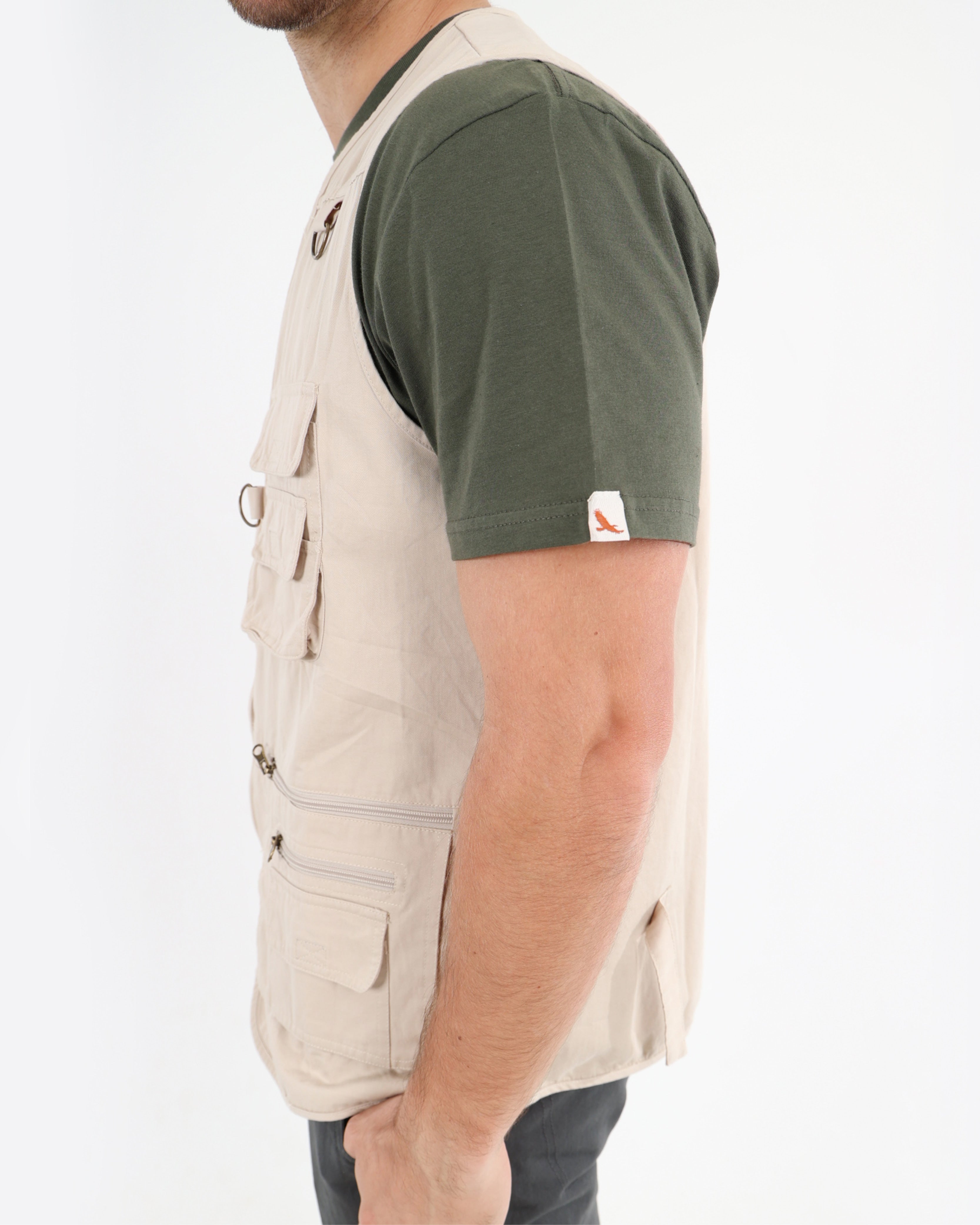 Sleeveless Stone Multi Pocket Fishing Jacket
