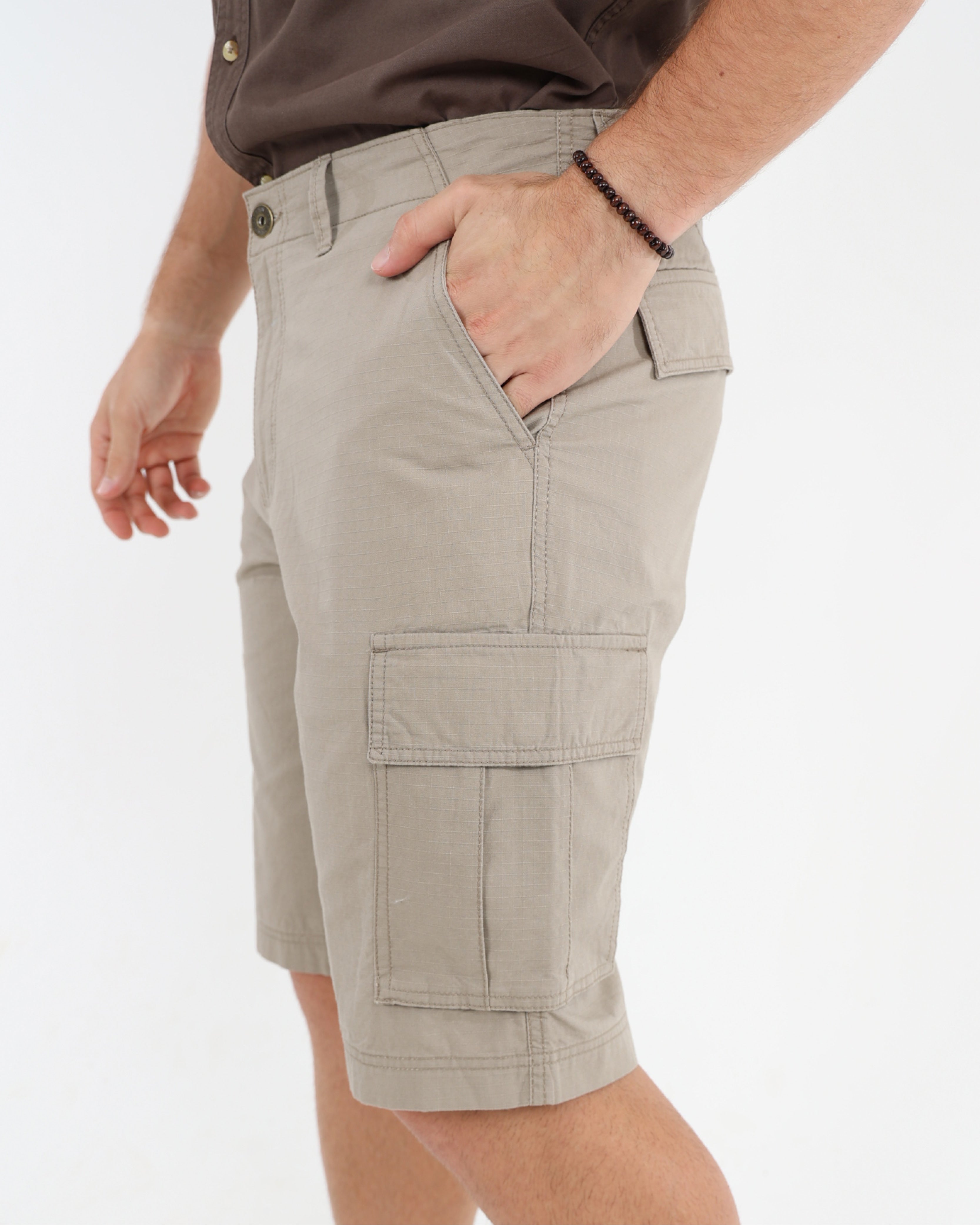 Outdoor Taupe Ripstop Cargo Shorts