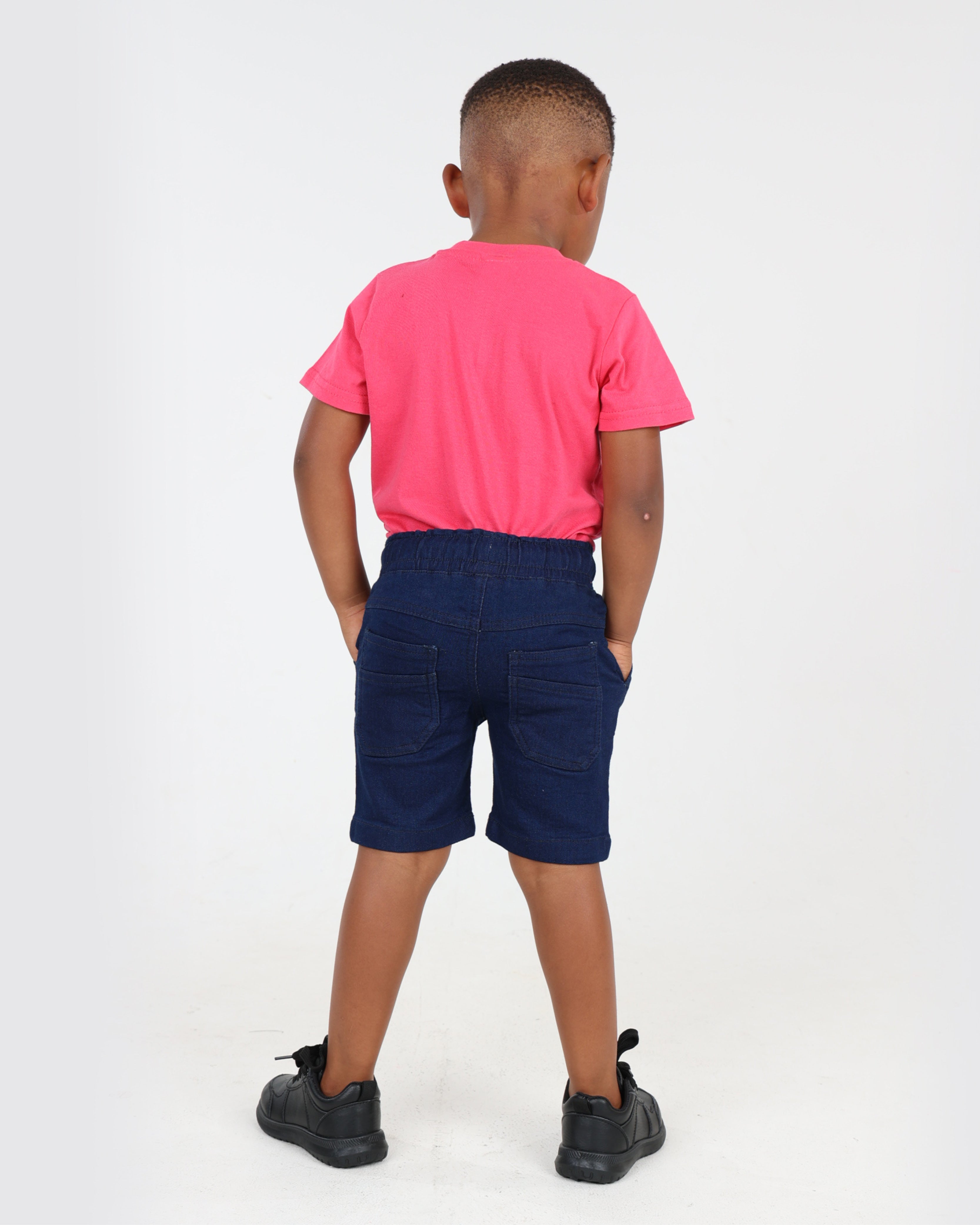Medium Indigo Soft Touch Slim Fit Denim Shorts
