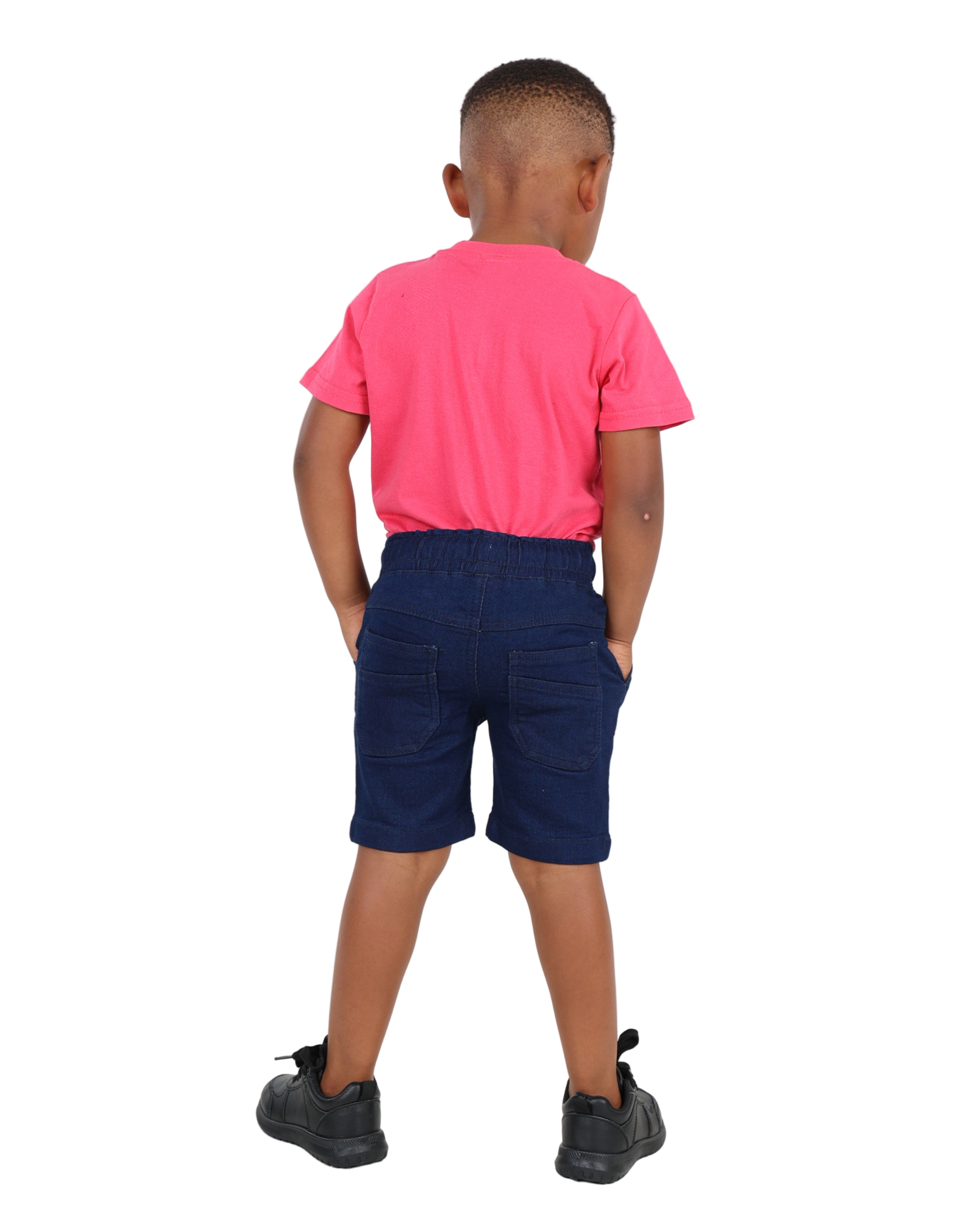 Medium Indigo Soft Touch Slim Fit Denim Shorts