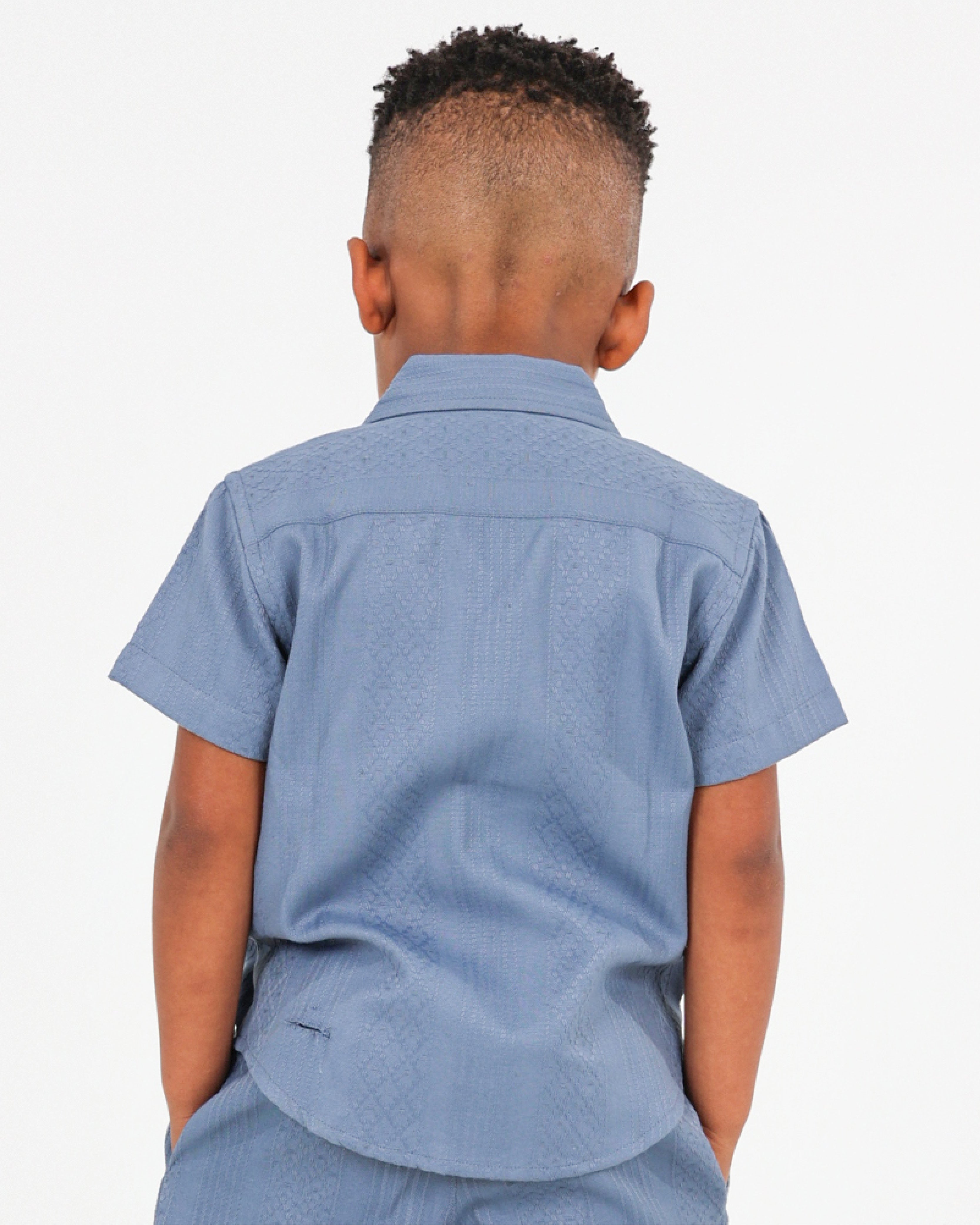 Small Boys Variegated Jacquard Resort Shirt