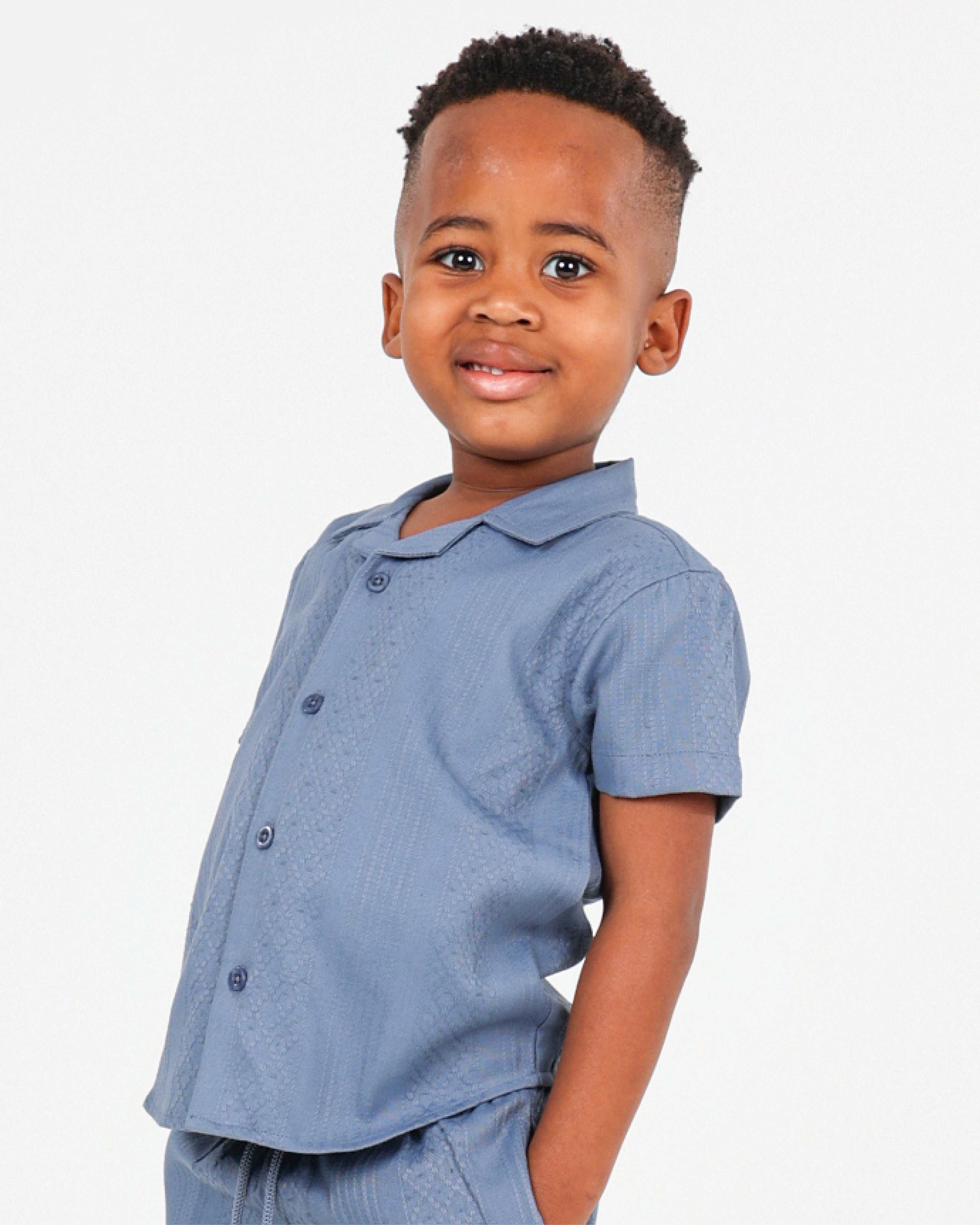 Small Boys Variegated Jacquard Resort Shirt