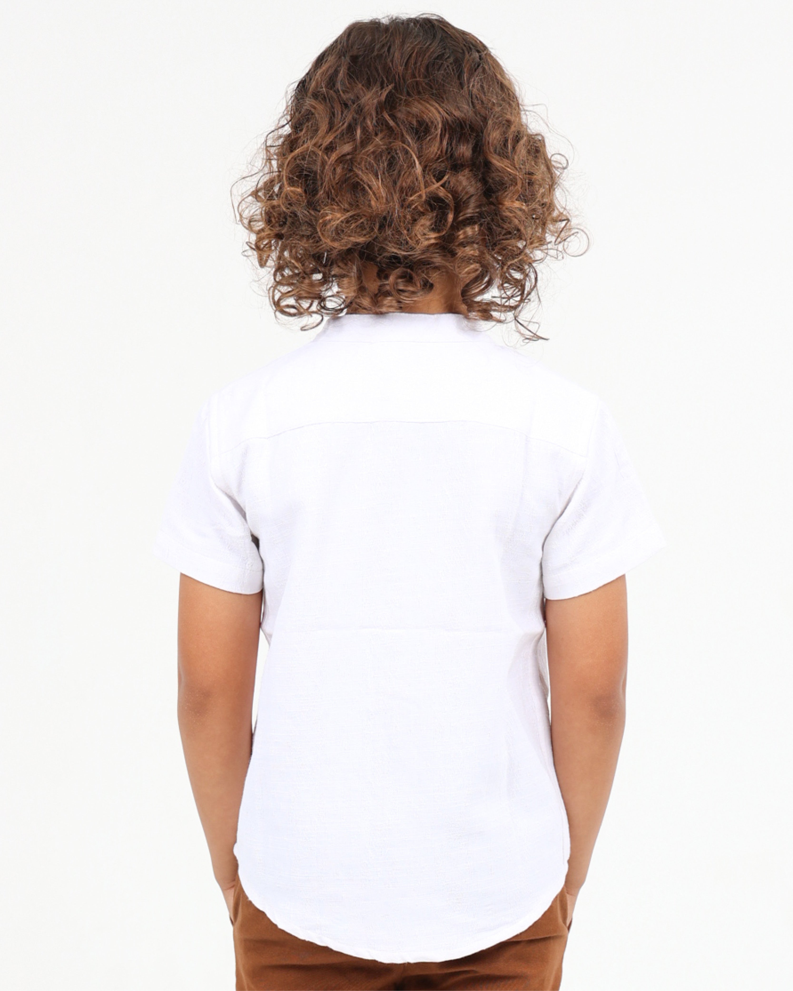 Small Boys Mandarin Collar Shirt