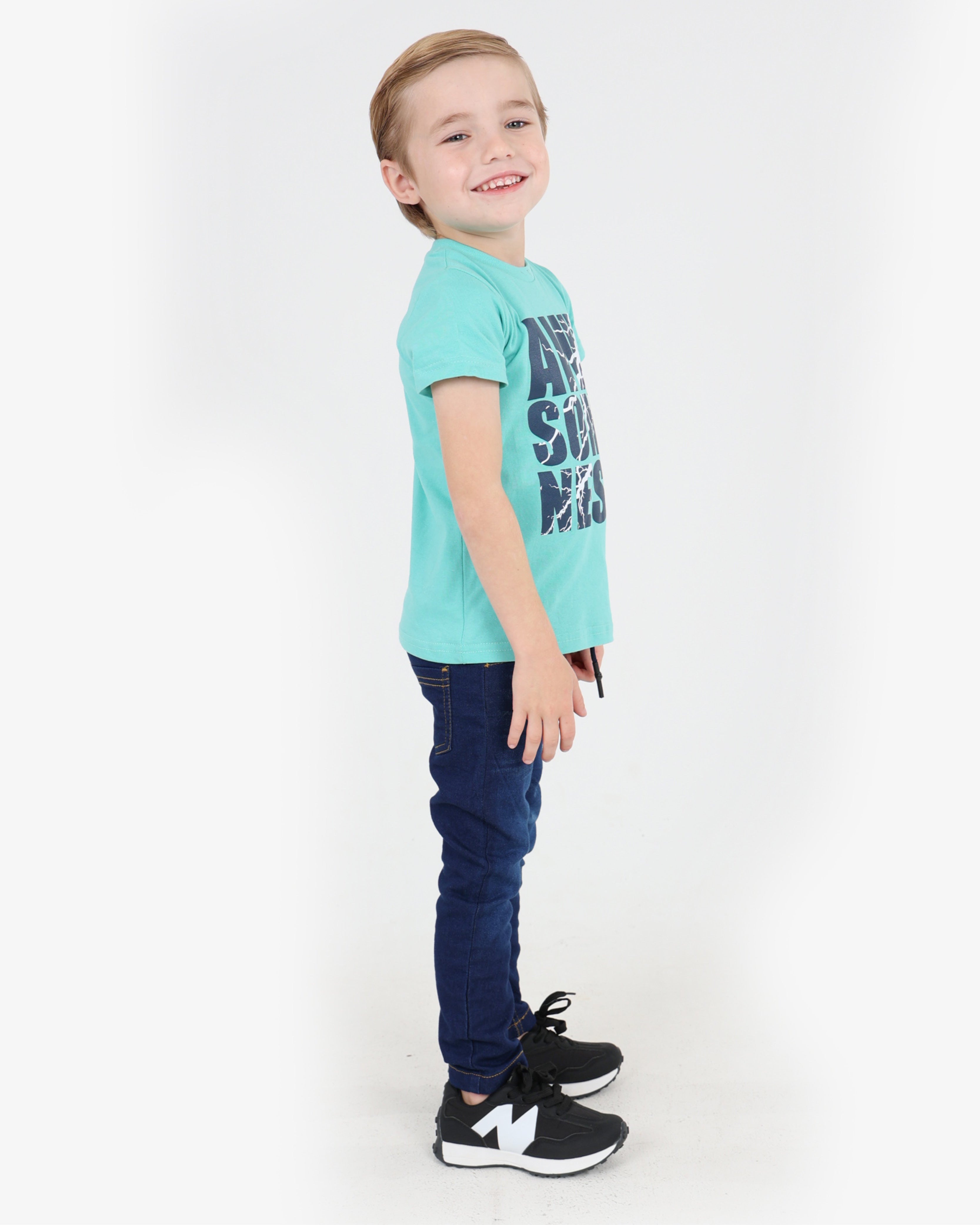 Small Boys Dark Indigo Slim Cargo Jeans