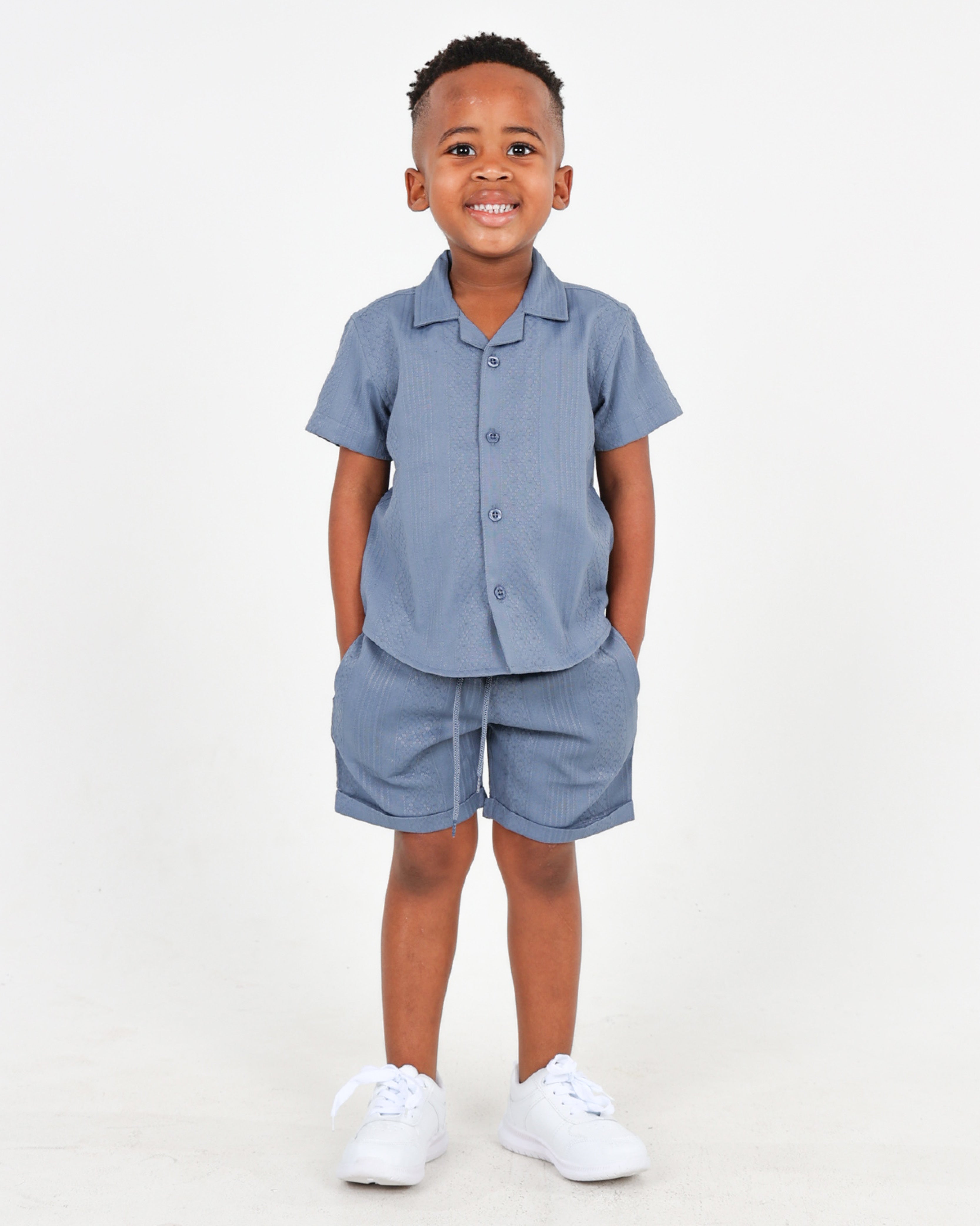 Small Boys Variegated Jacquard Resort Shirt