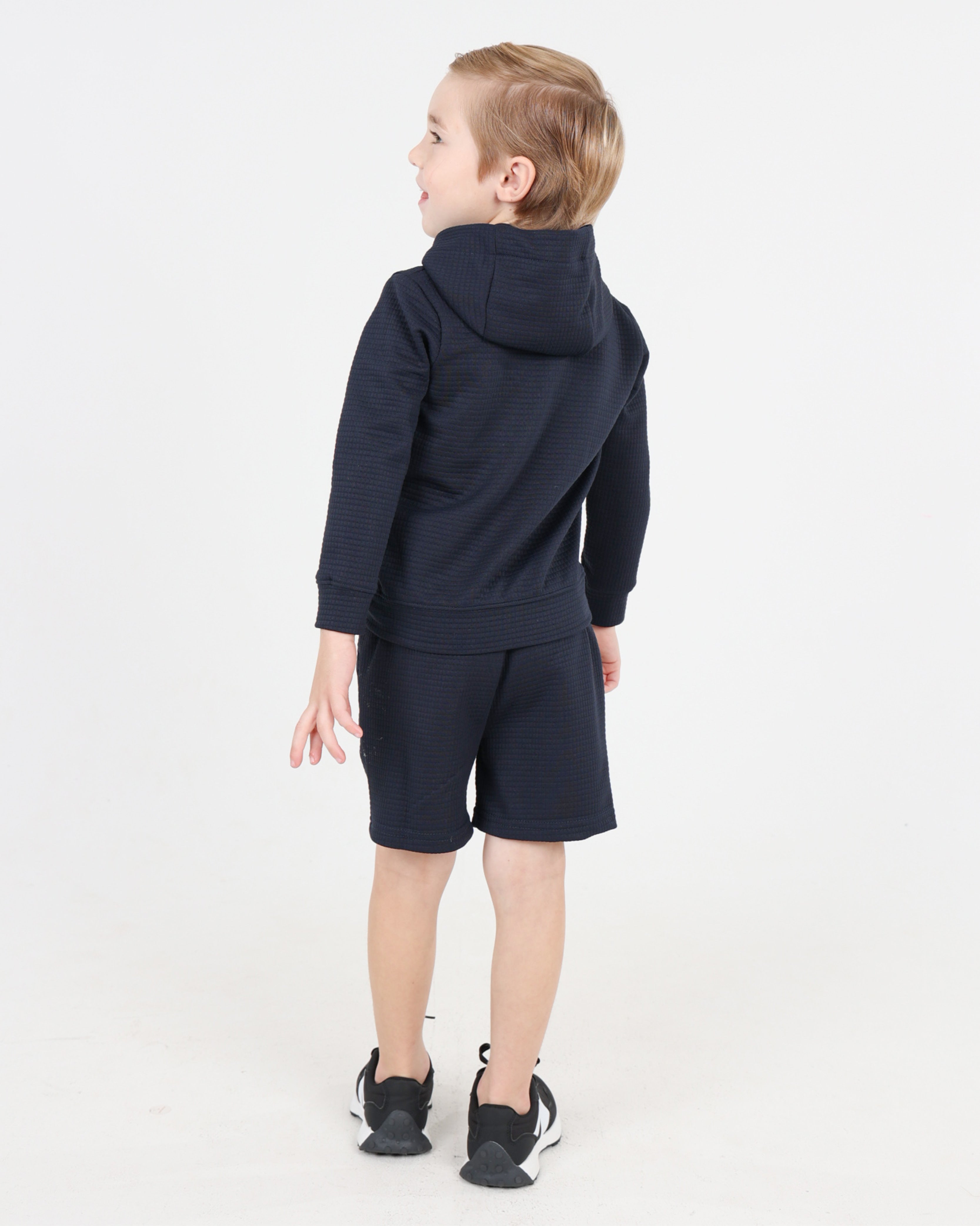 Small Boys Waffle Contrast Shorts