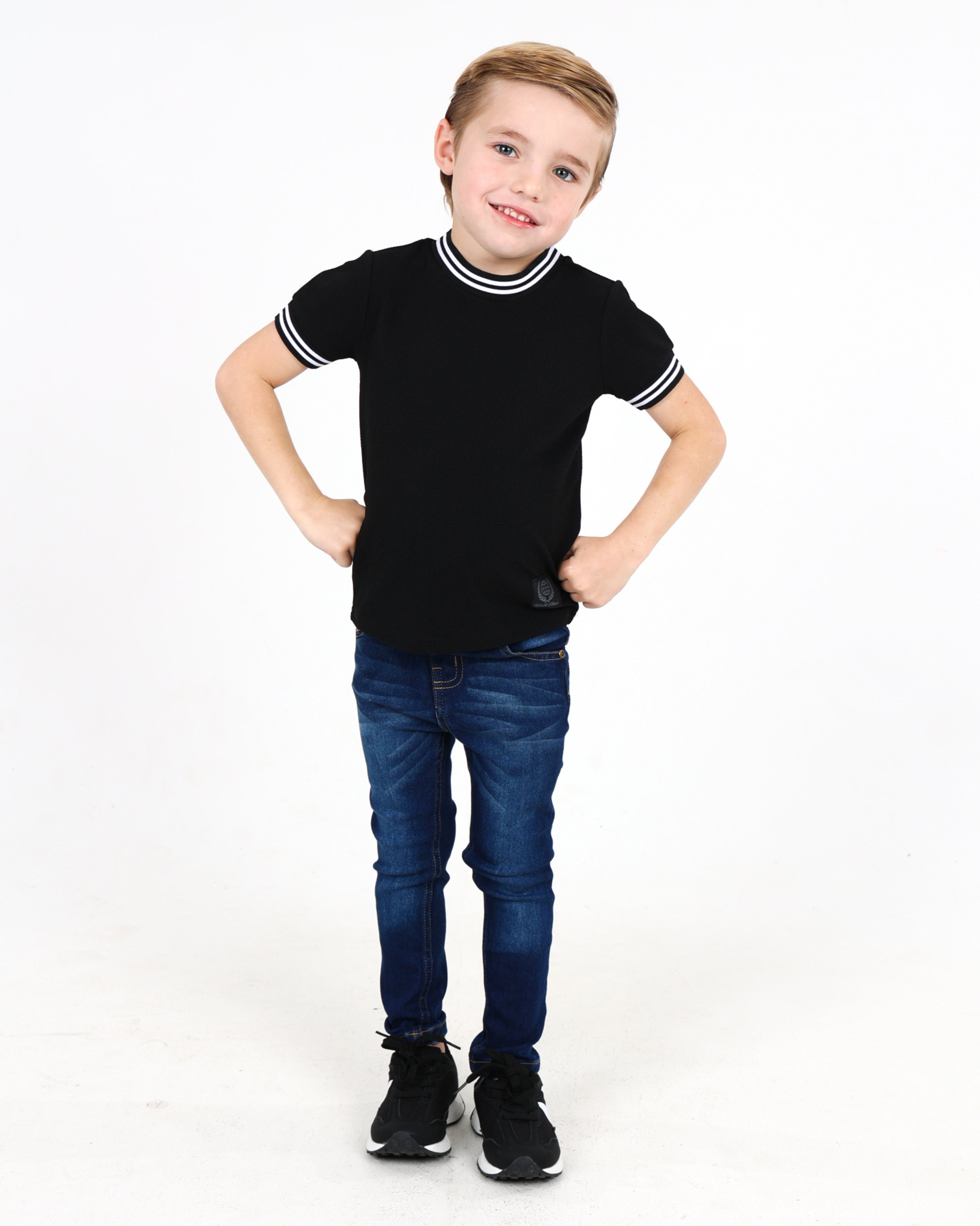 Short Sleeve Textured Ribbed T-Shirt