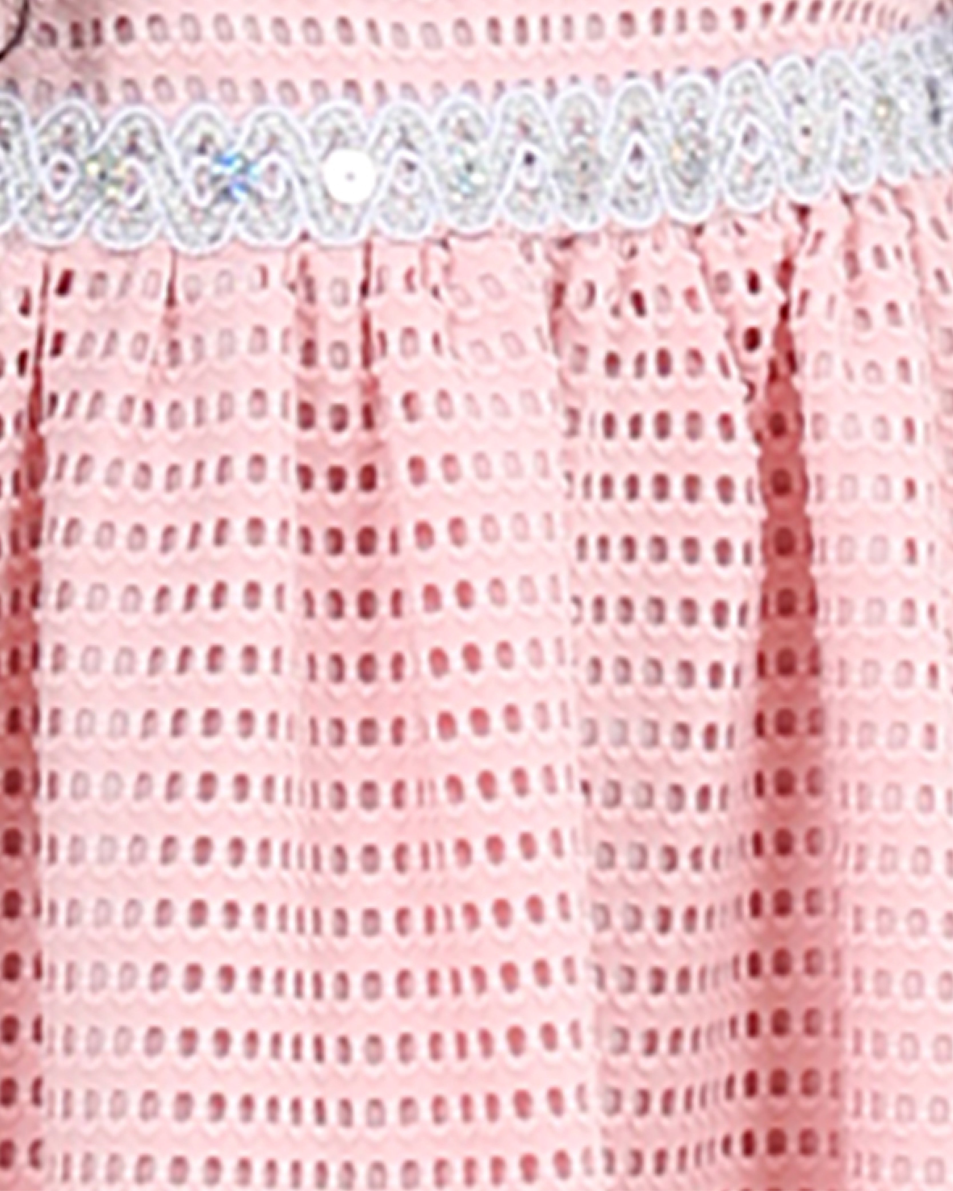 Sleeveless Eyelet Mesh Party Dress