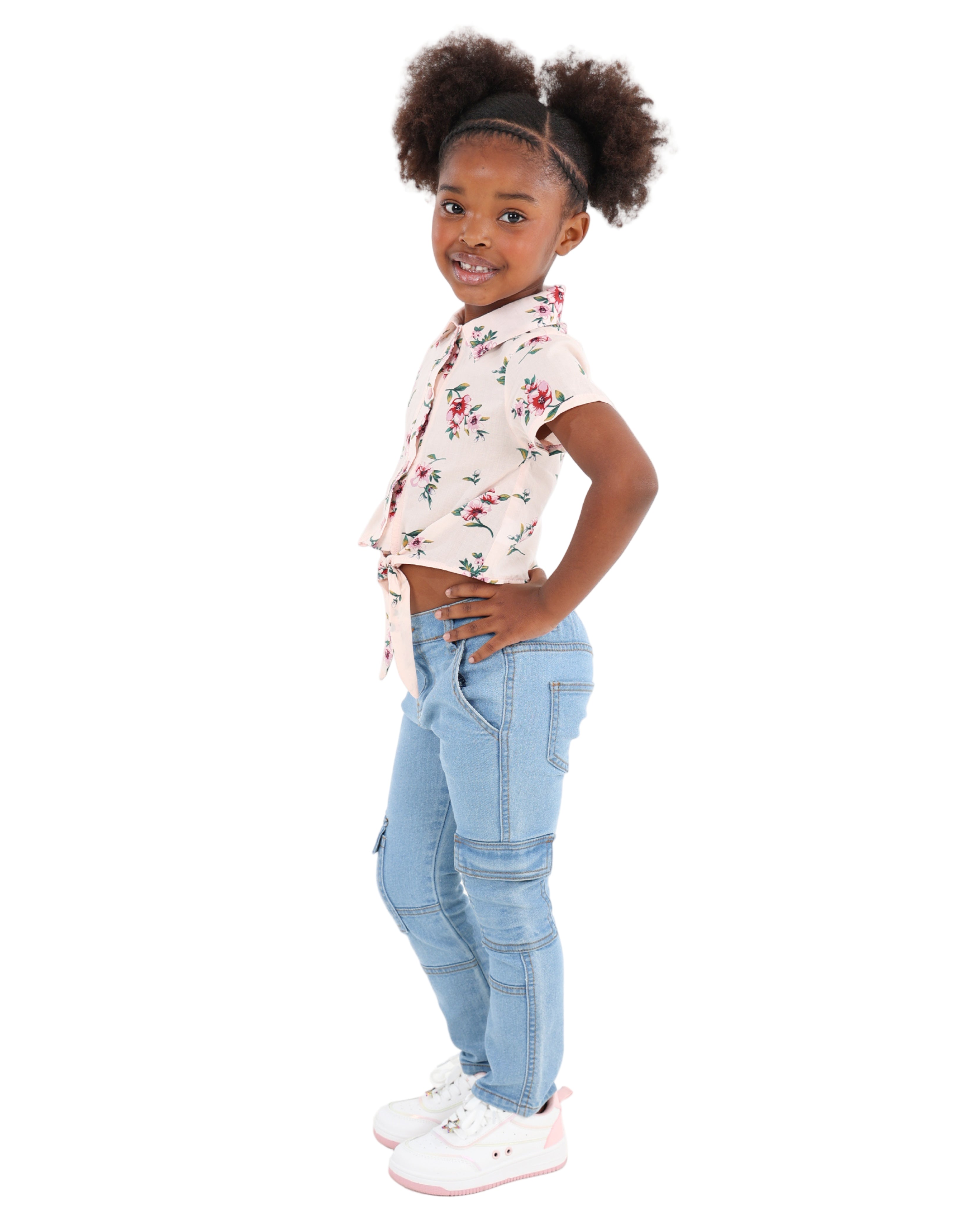 Cargo Pocket Stretch Slim Fit Jeans