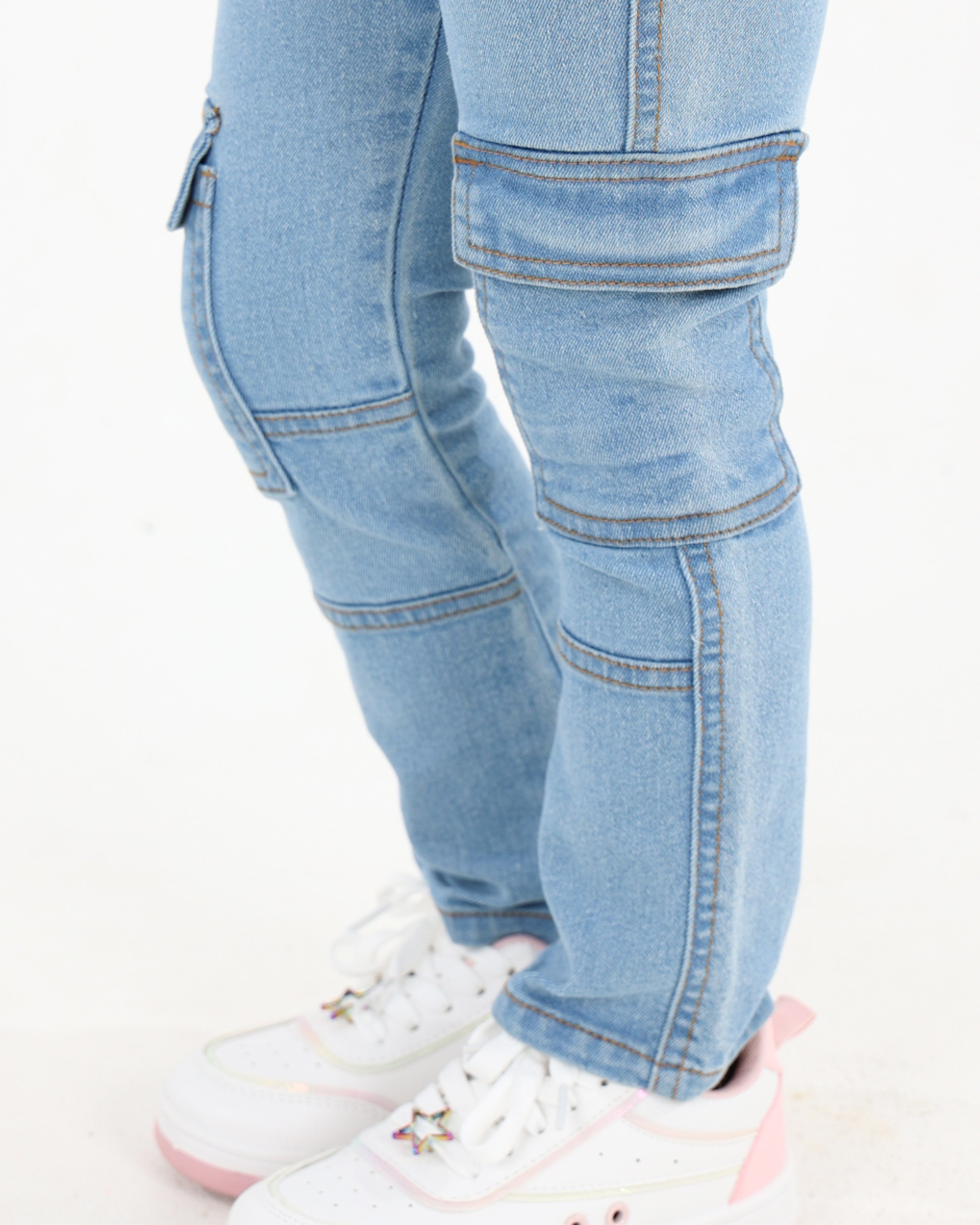 Cargo Pocket Stretch Slim Fit Jeans