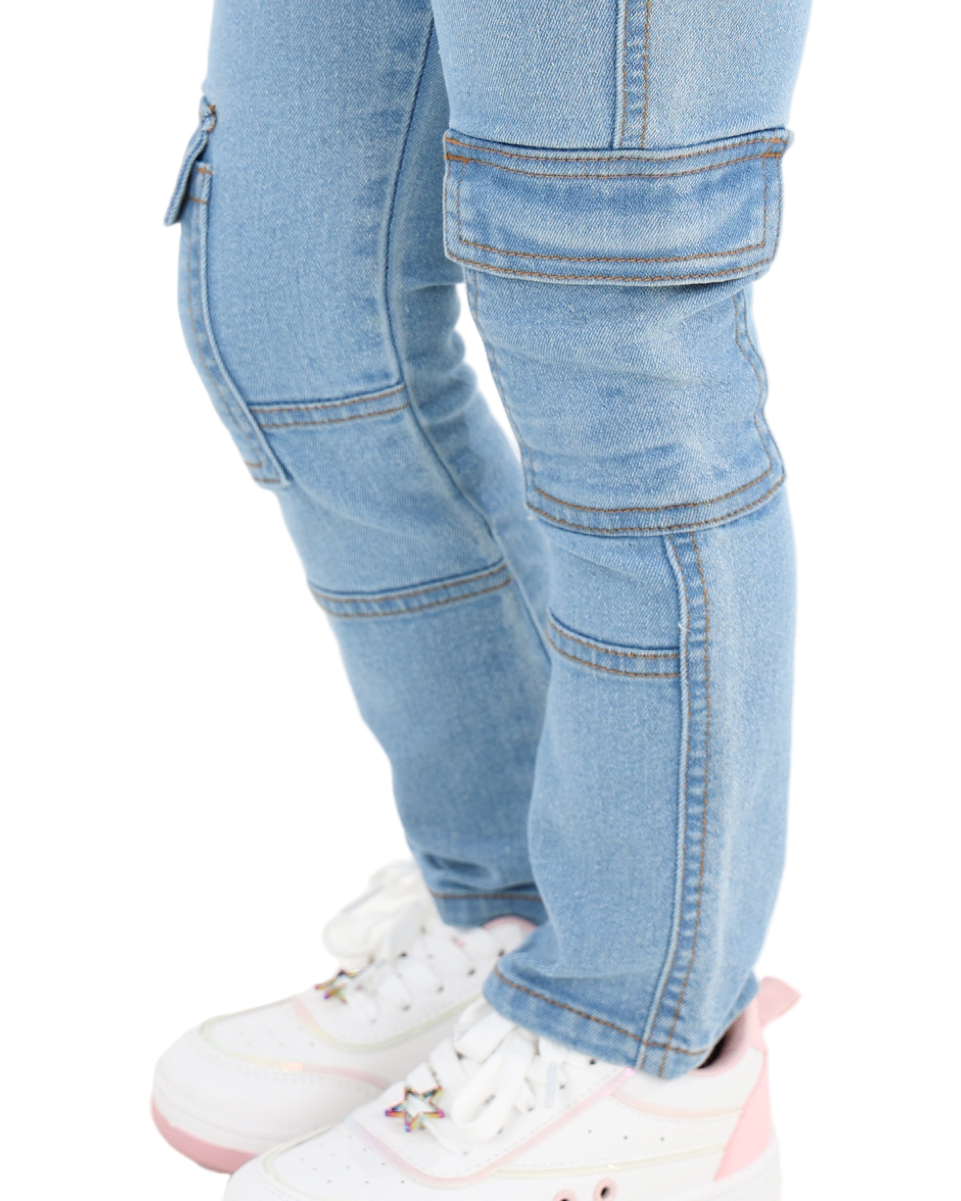 Cargo Pocket Stretch Slim Fit Jeans