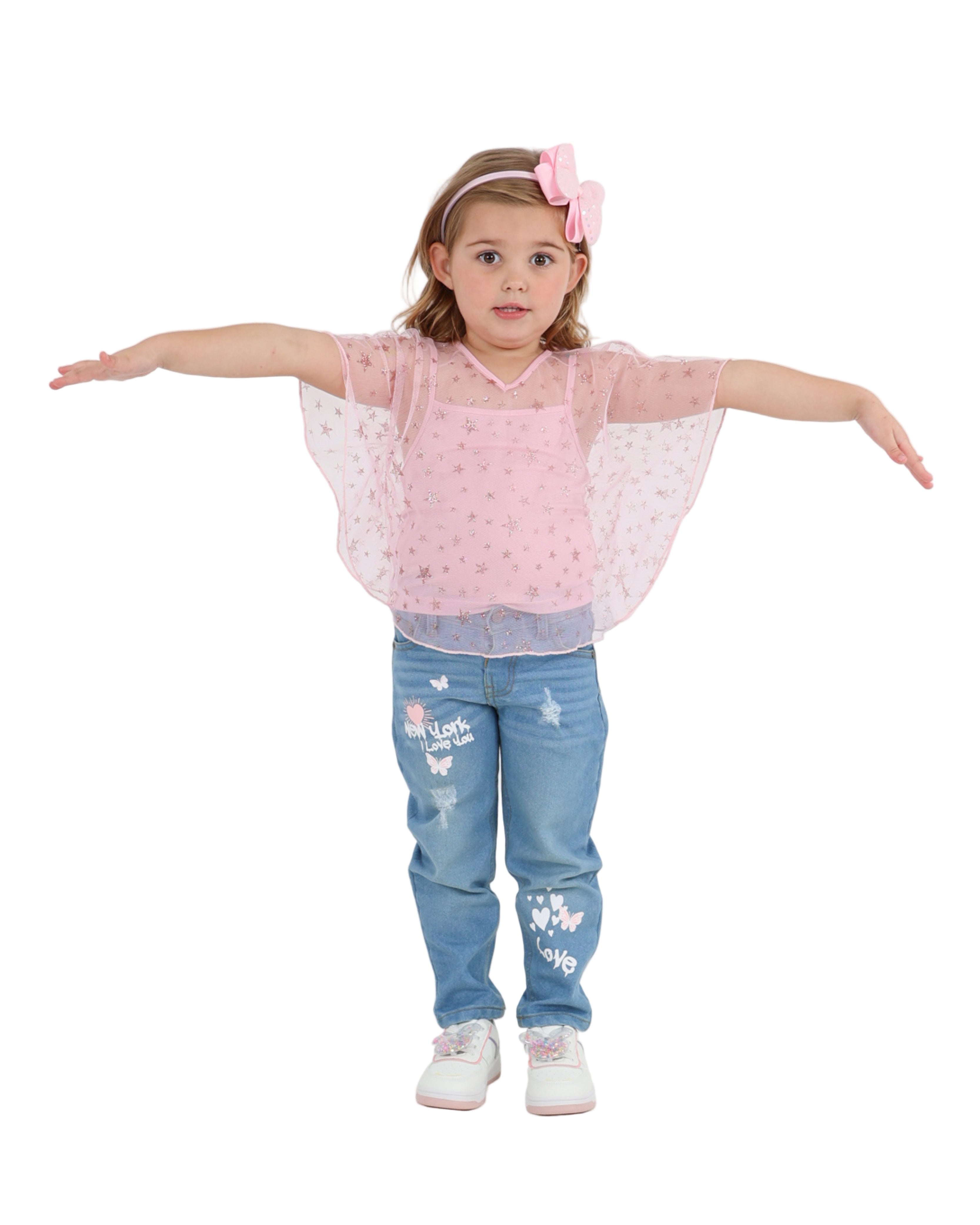 Batwing Glitter Star Blouse