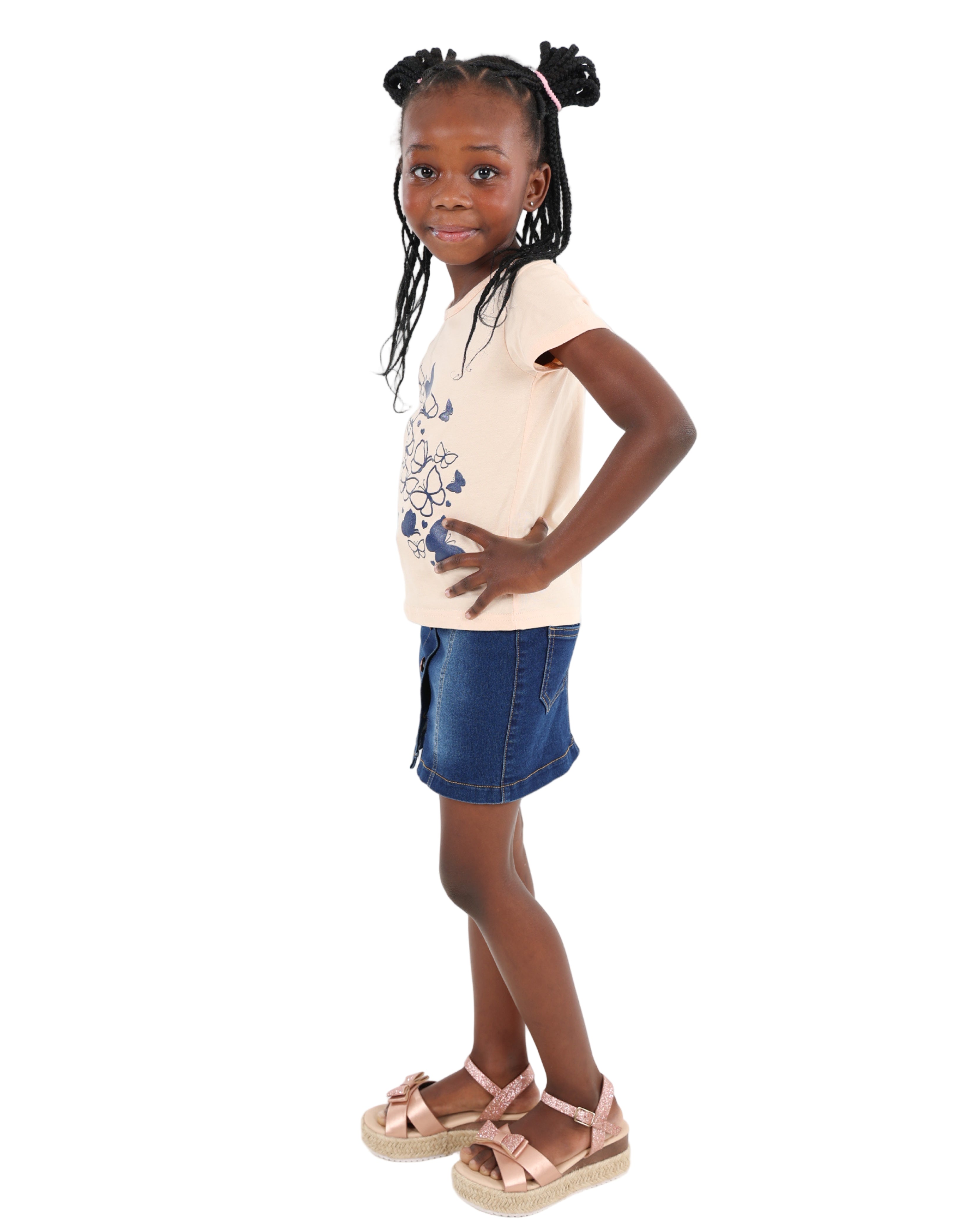 Short Sleeve Butterfly Graphic T-Shirt