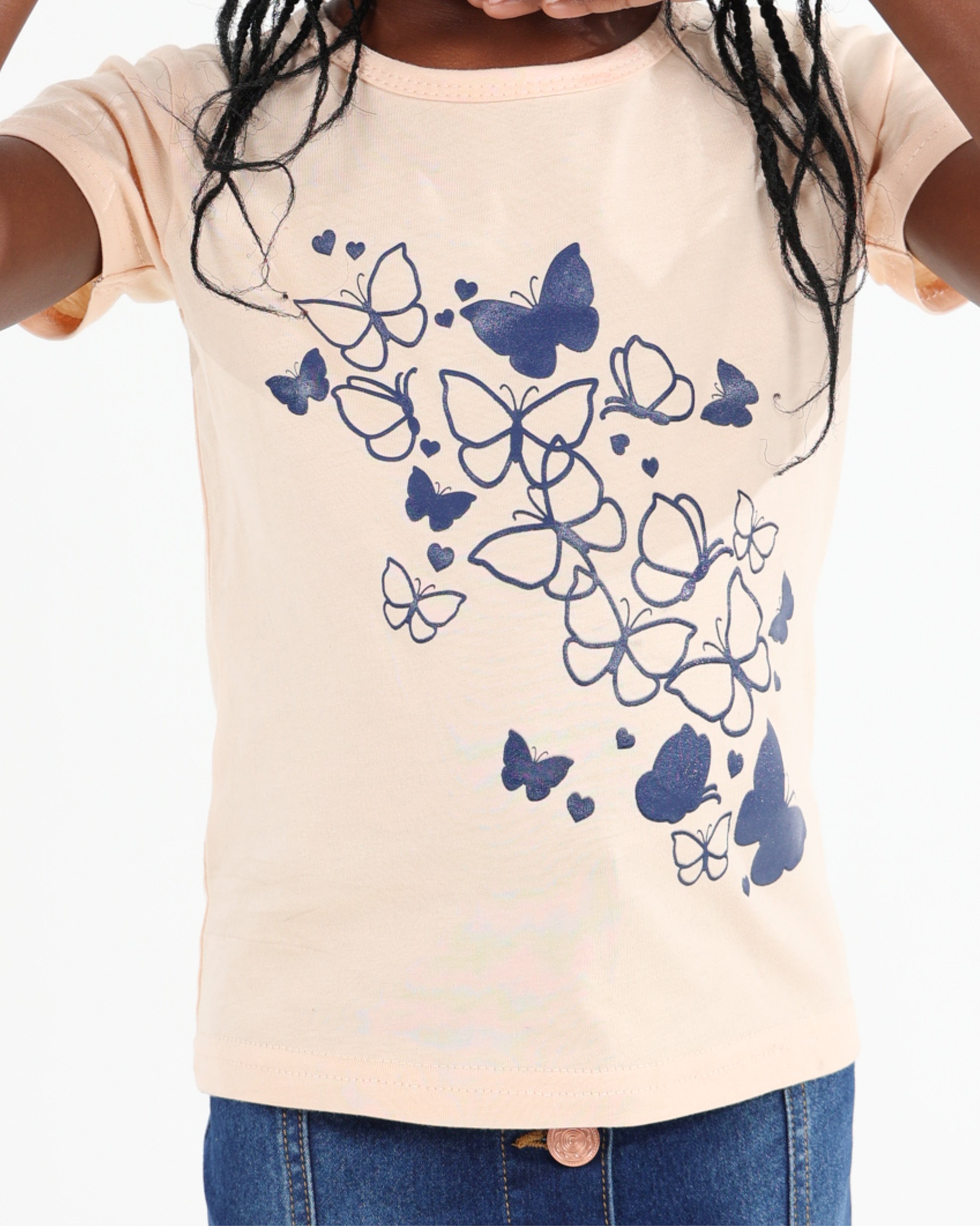 Short Sleeve Butterfly Graphic T-Shirt