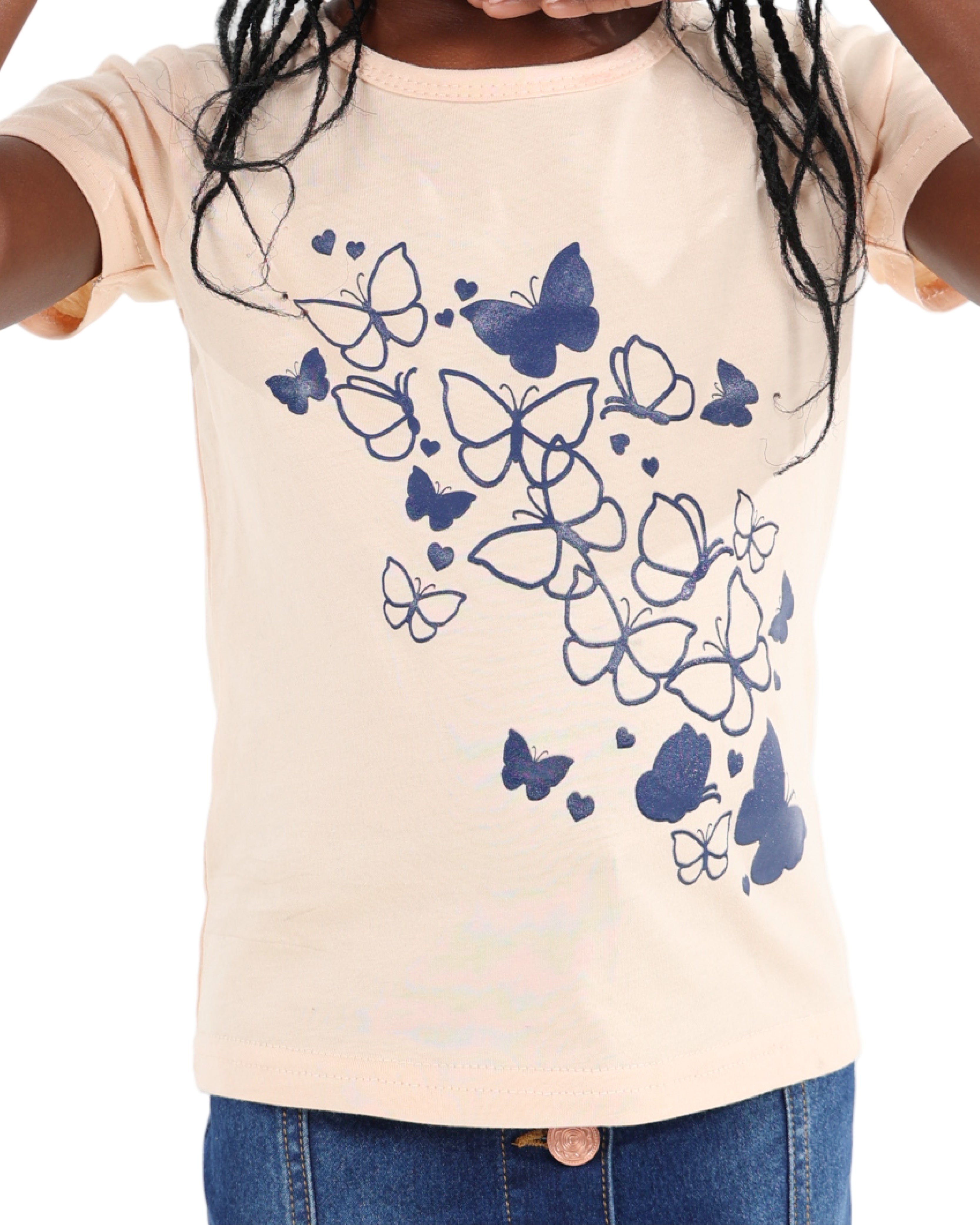 Short Sleeve Butterfly Graphic T-Shirt