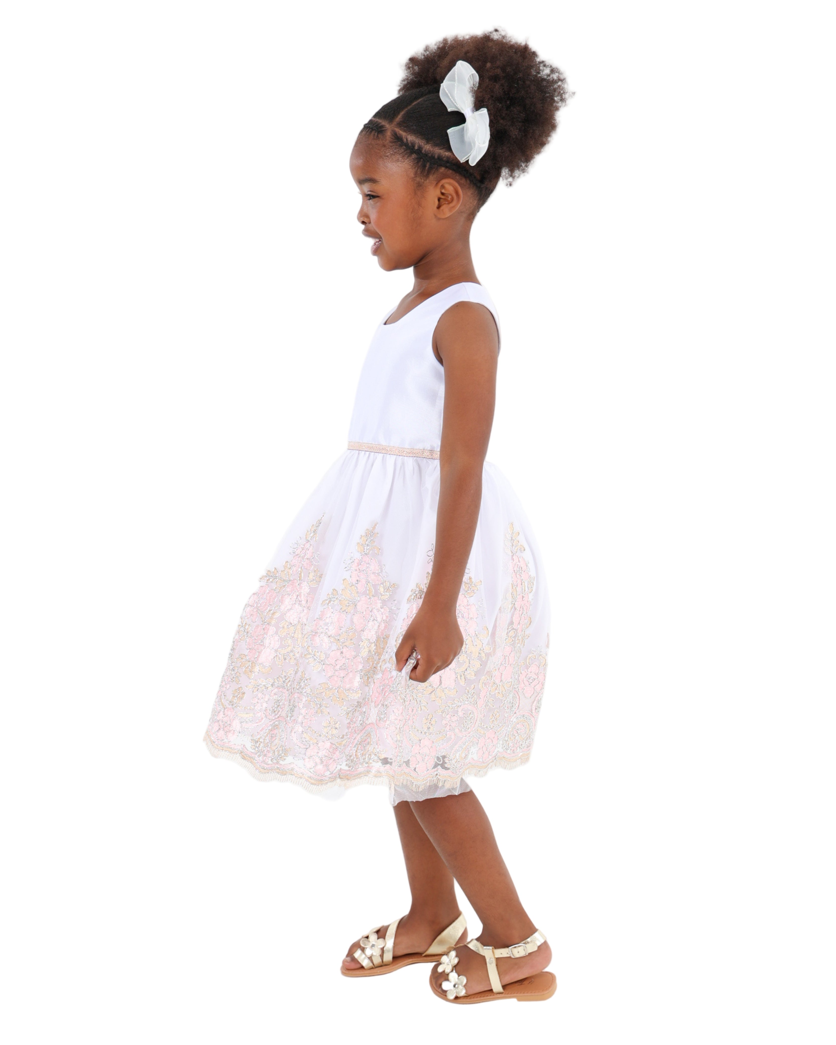 Sleeveless Embroidered Party Dress with Bolero Jacket