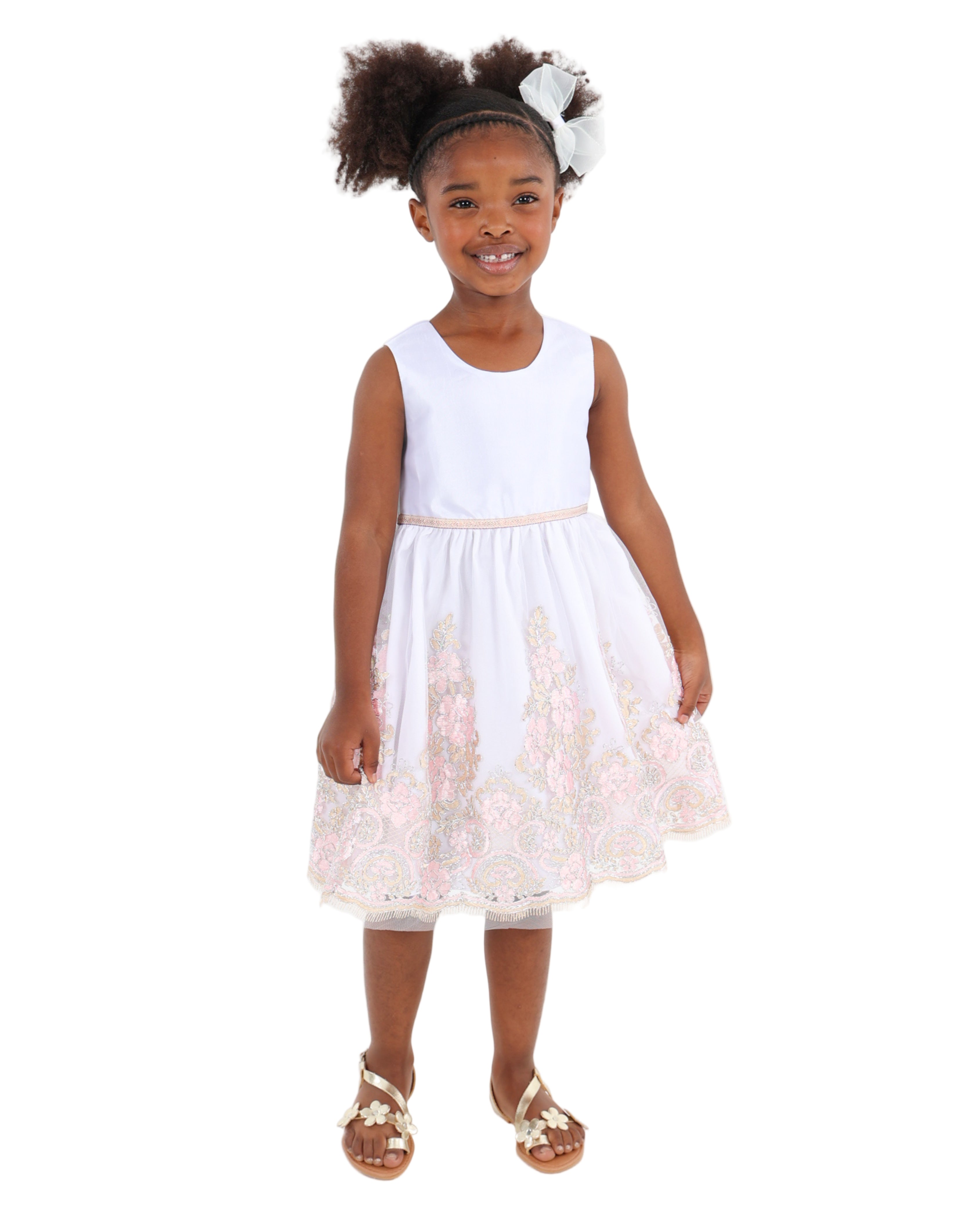 Sleeveless Embroidered Party Dress with Bolero Jacket