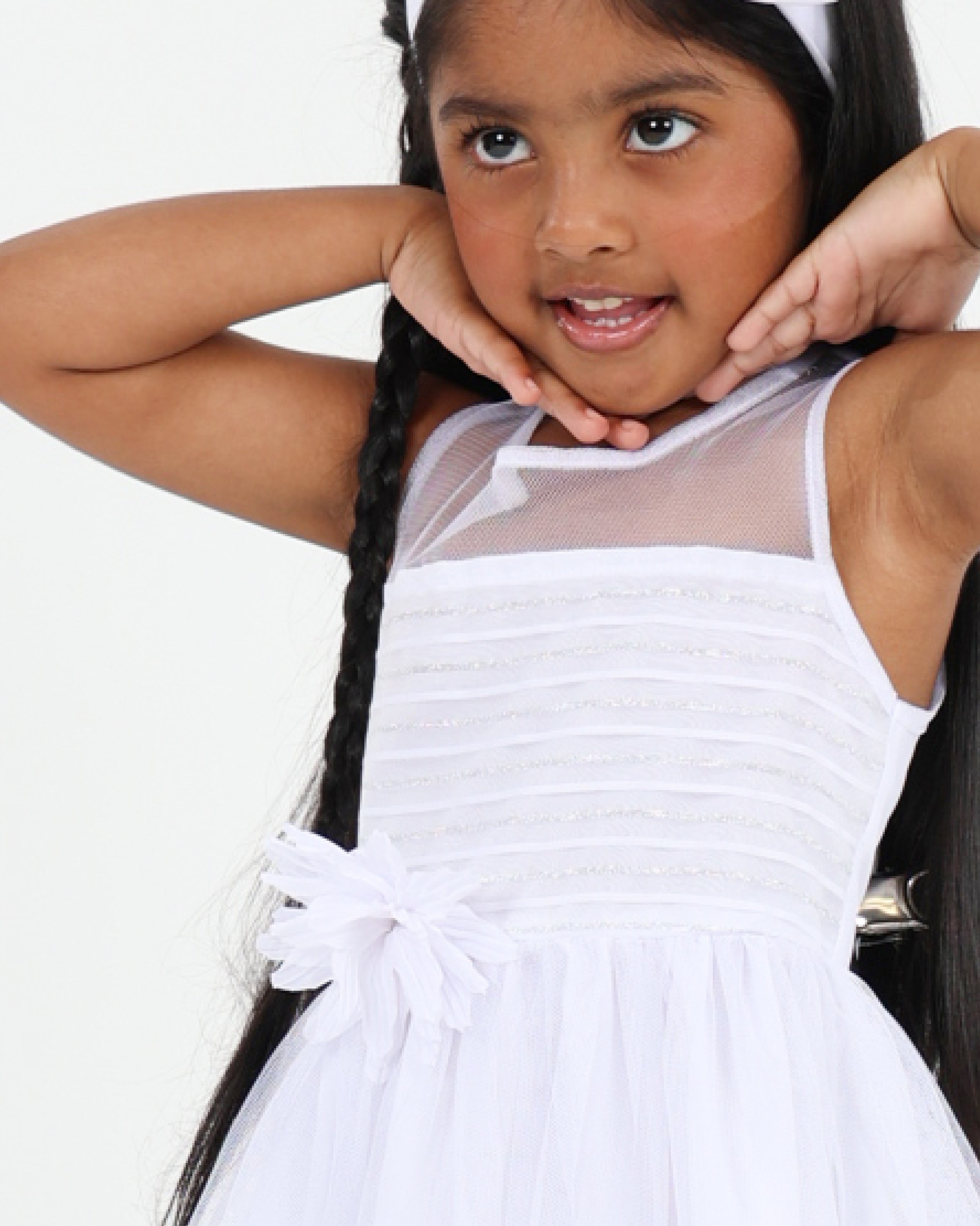 Sleeveless Stripe Organza Party Dress