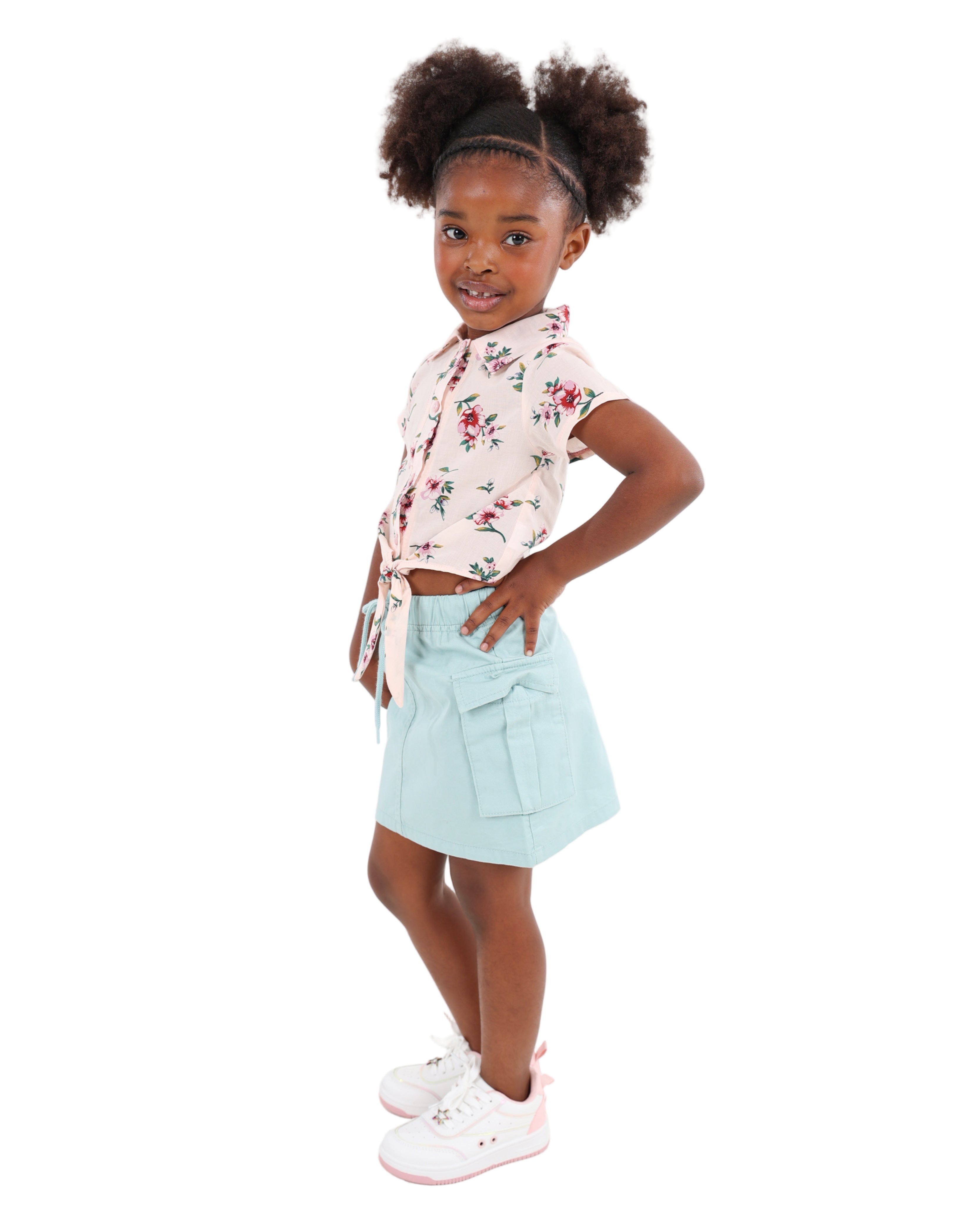 Cargo Pull Up Mini Skirt