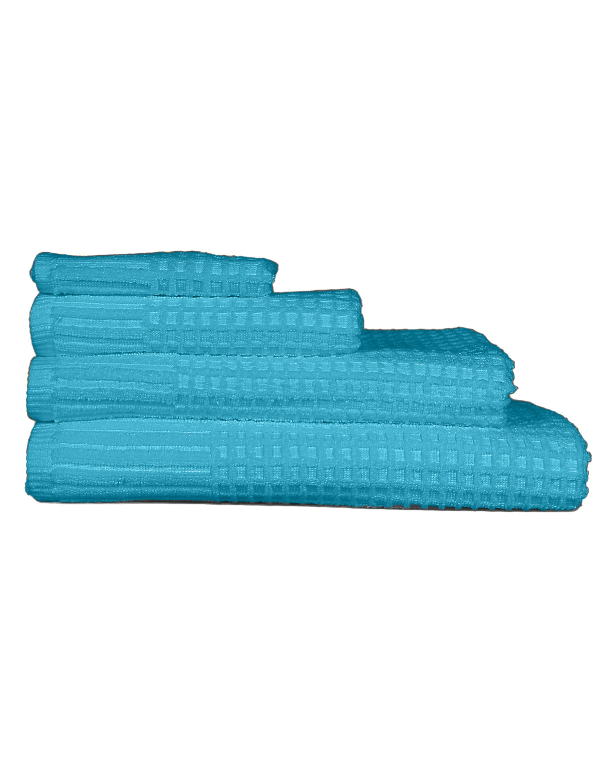 Teal Waffle Cotton Guest Towel