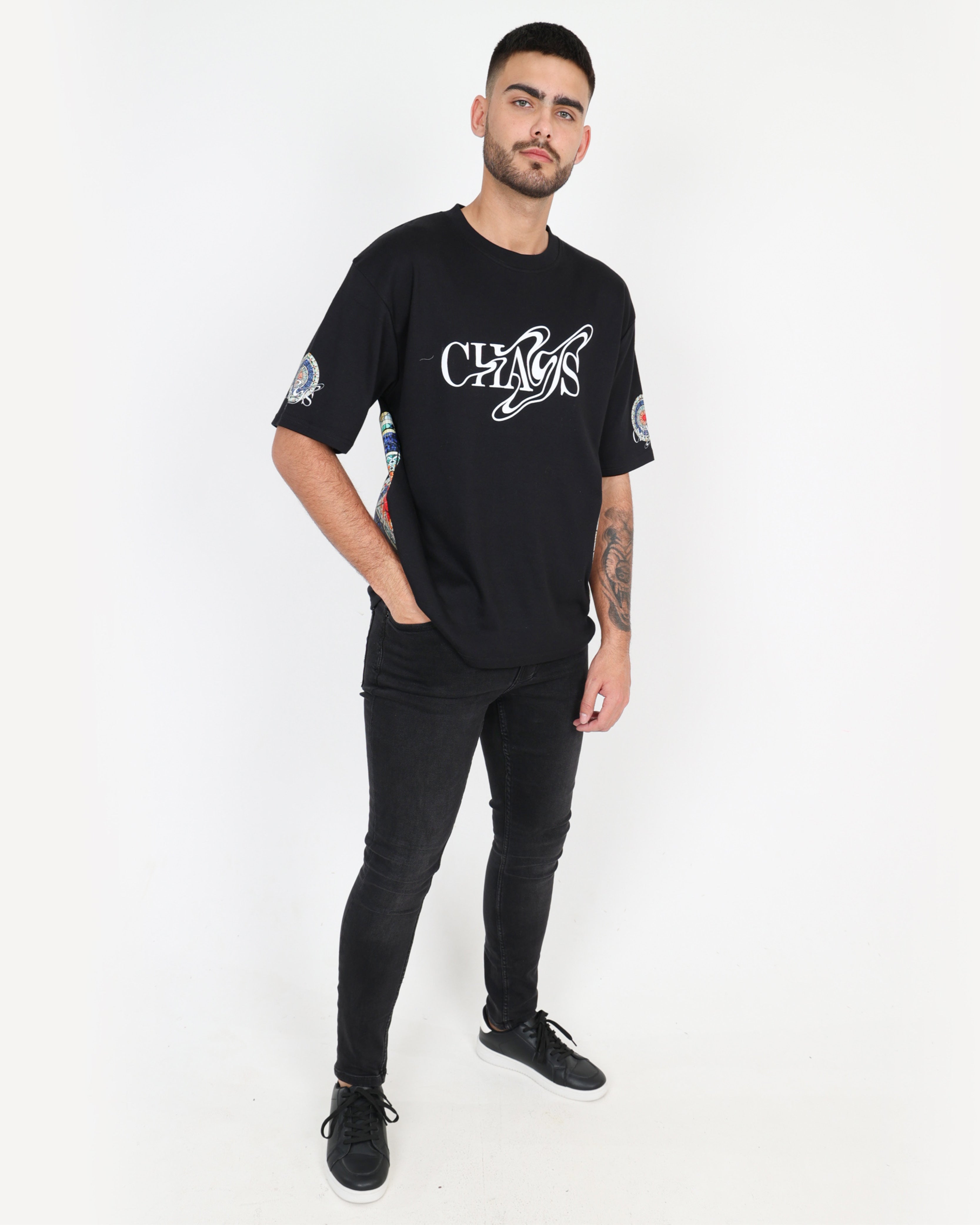 Chaos Stained Glass Graphic Print T-Shirt
