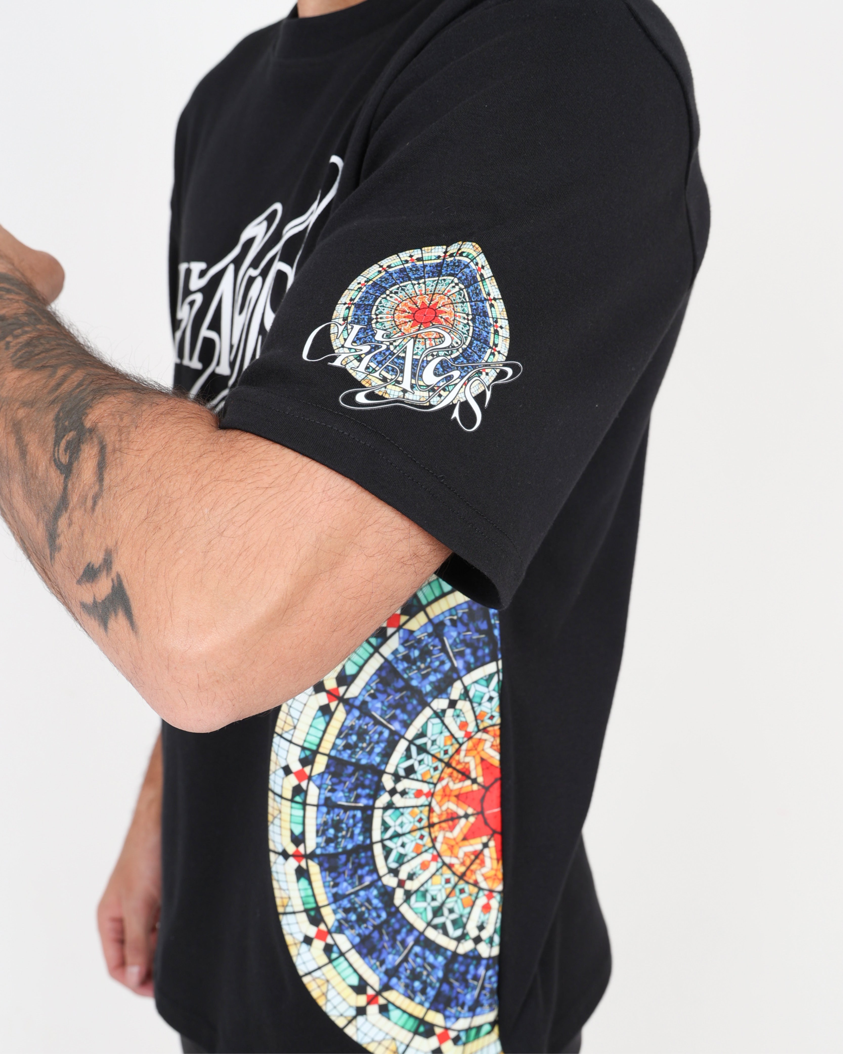 Chaos Stained Glass Graphic Print T-Shirt