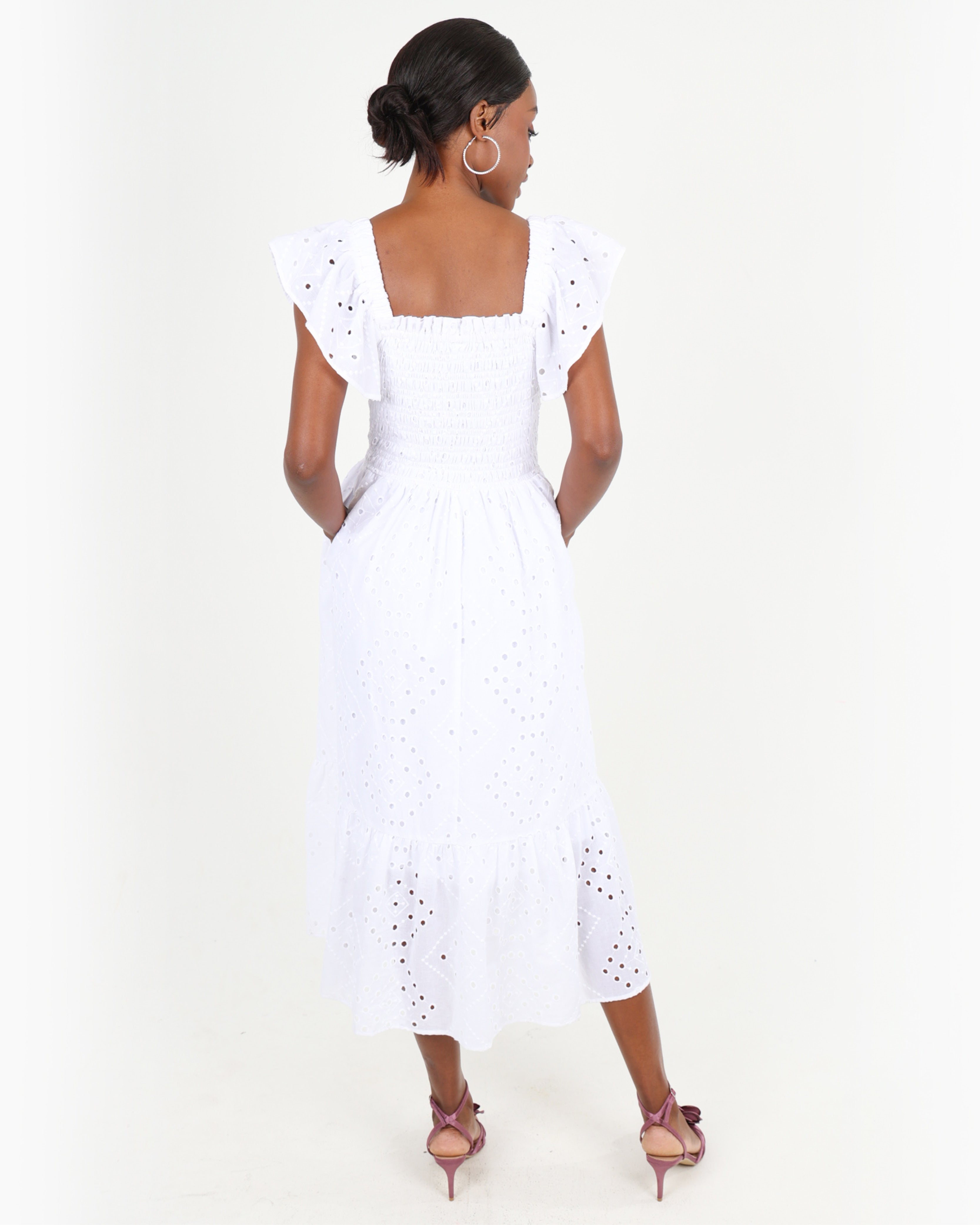 Strappy Anglaise Maxi Dress