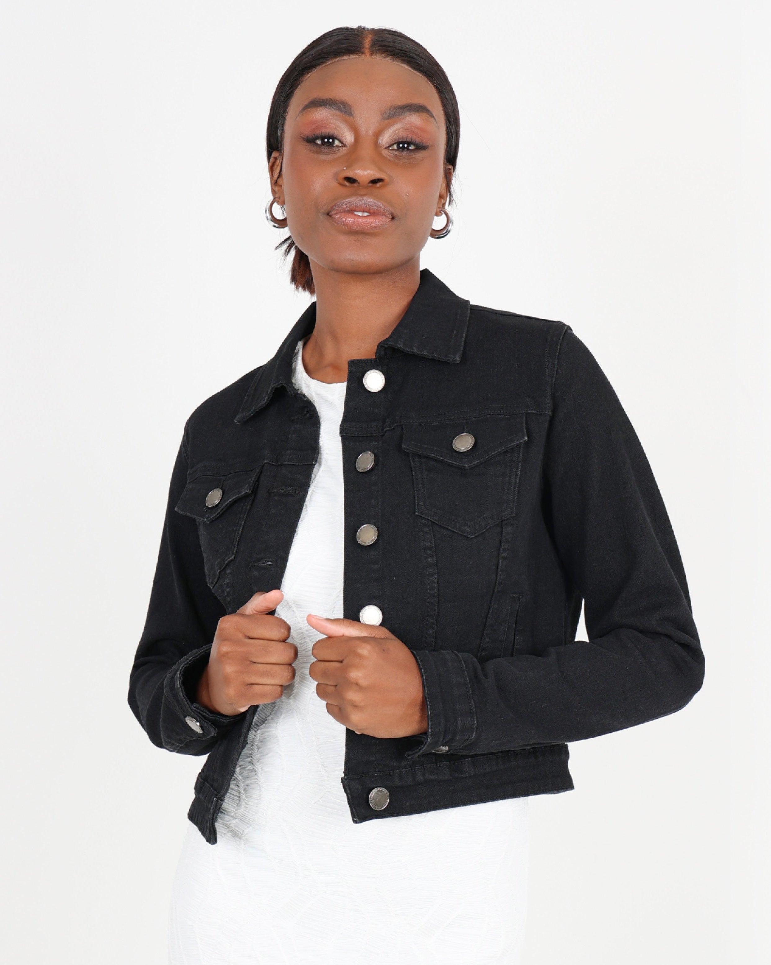Cruise Black Stretch Denim Jacket