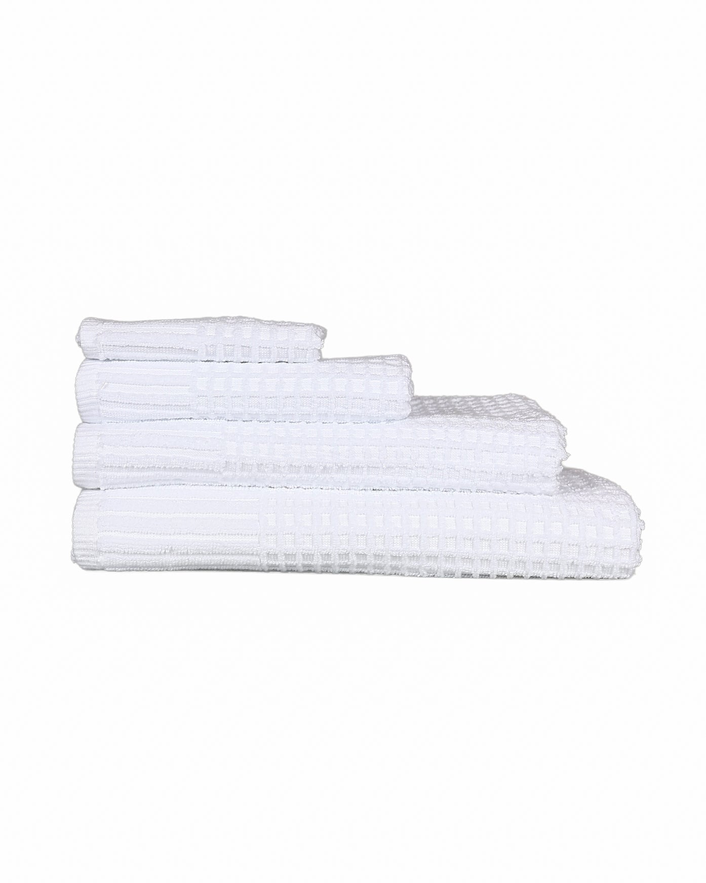 White Waffle Cotton Guest Towel