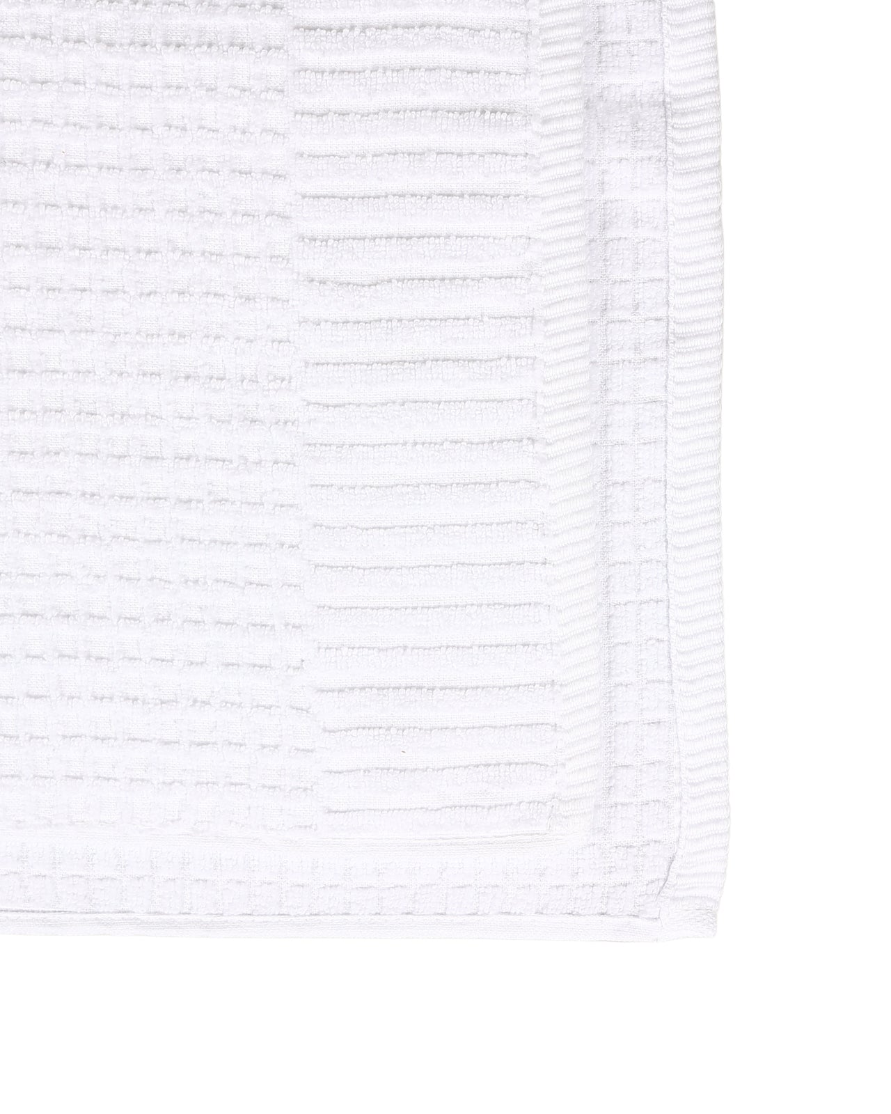 White Waffle Cotton Guest Towel