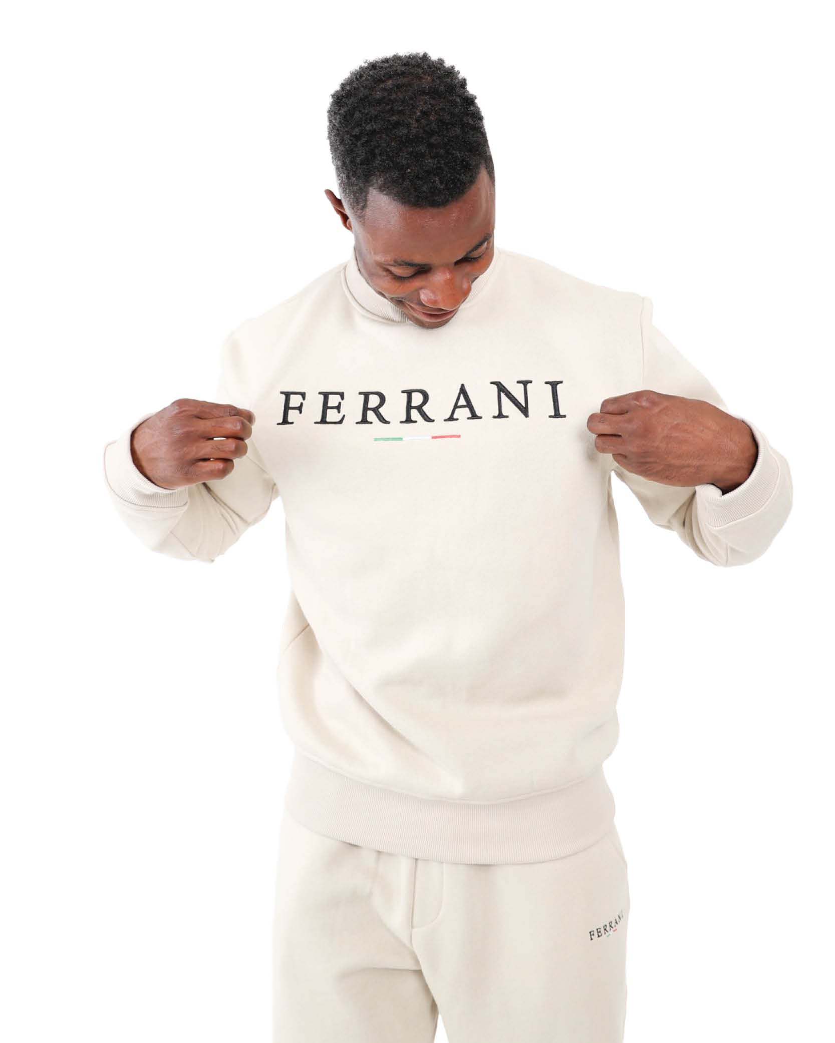 Off White Brushed Fleece Active Top