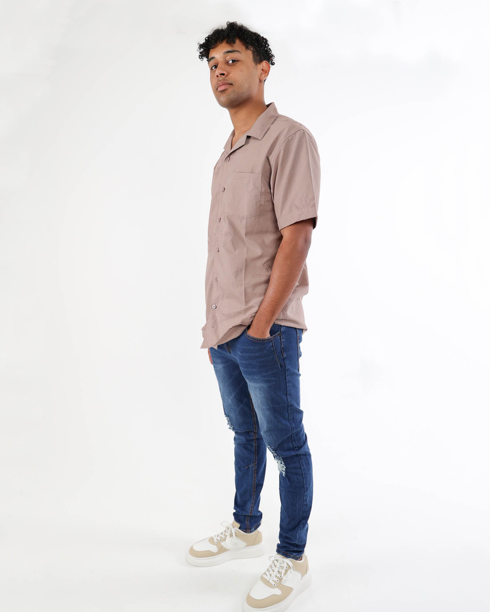 Palm Embroidered Shirt