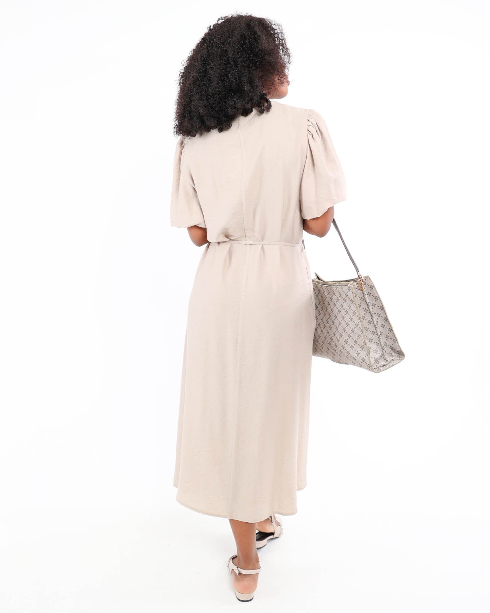 Puff Sleeve Maxi Dress