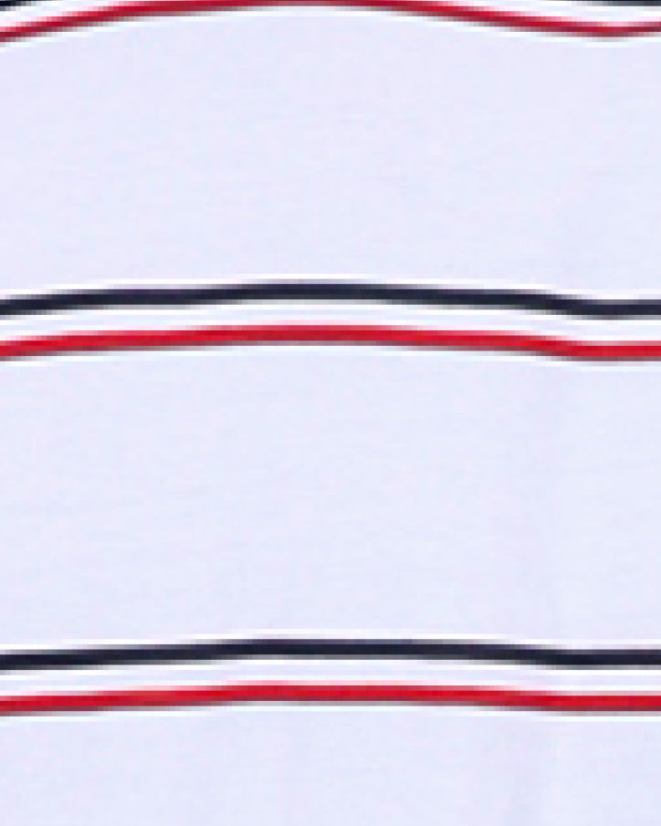 Short Sleeve Navy & Red Stripe T-Shirt