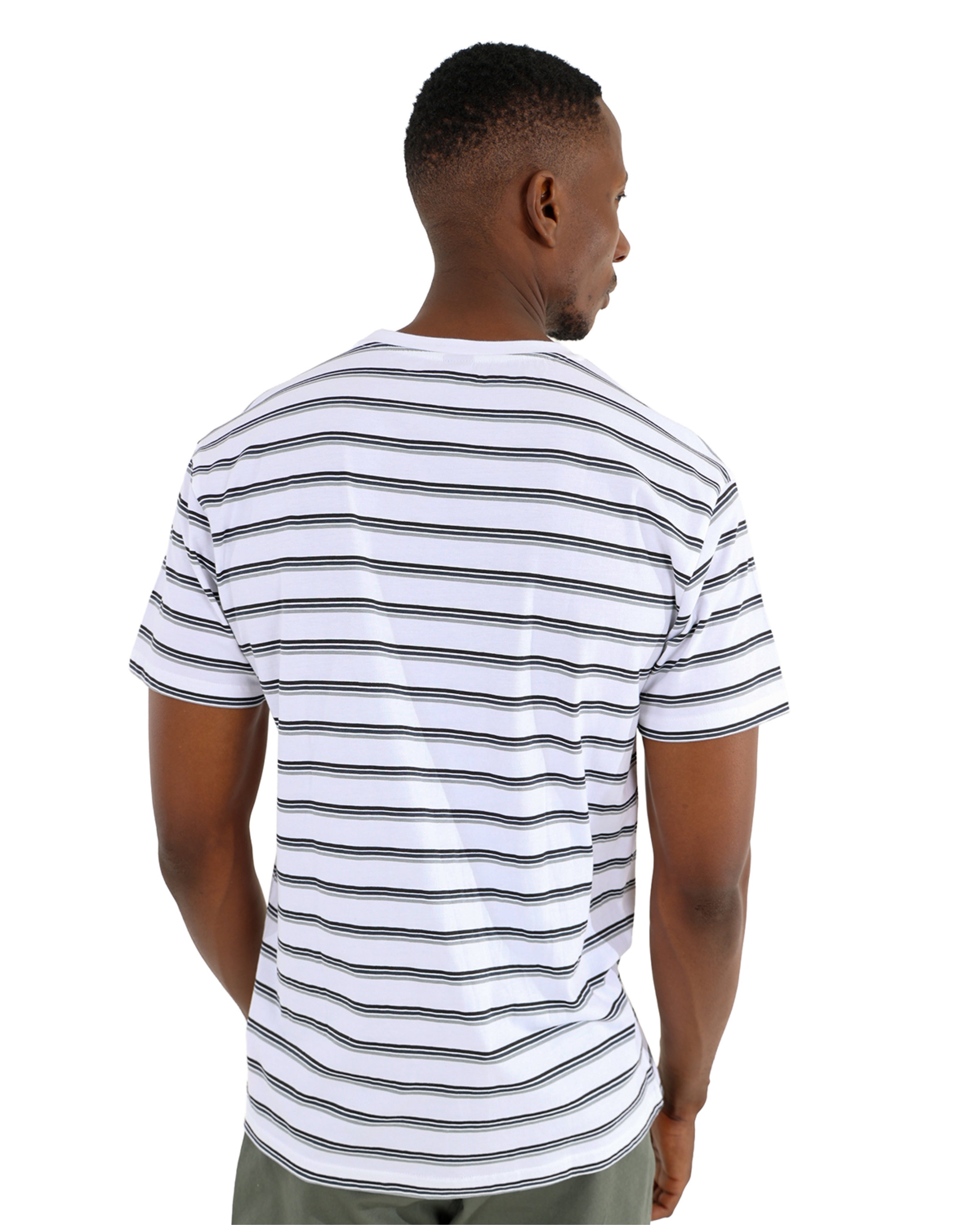 Short Sleeve Cotton Horizontal Stripe T-Shirt